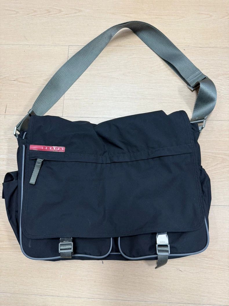 Prada Double Bag Messenger Bag 2504-Nextarrow in Blue, Men's