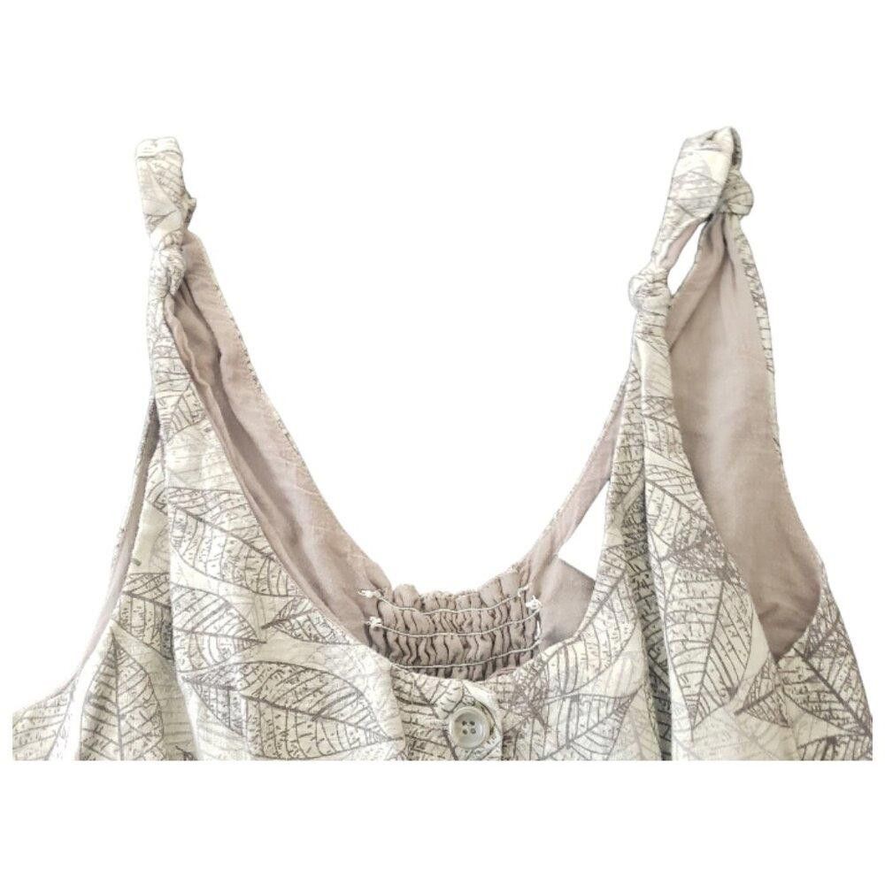 Forever 21 CT401 xxi Linen Sleeveless Romper S/P Size 28" / US 6 / IT 42 - 3 Thumbnail