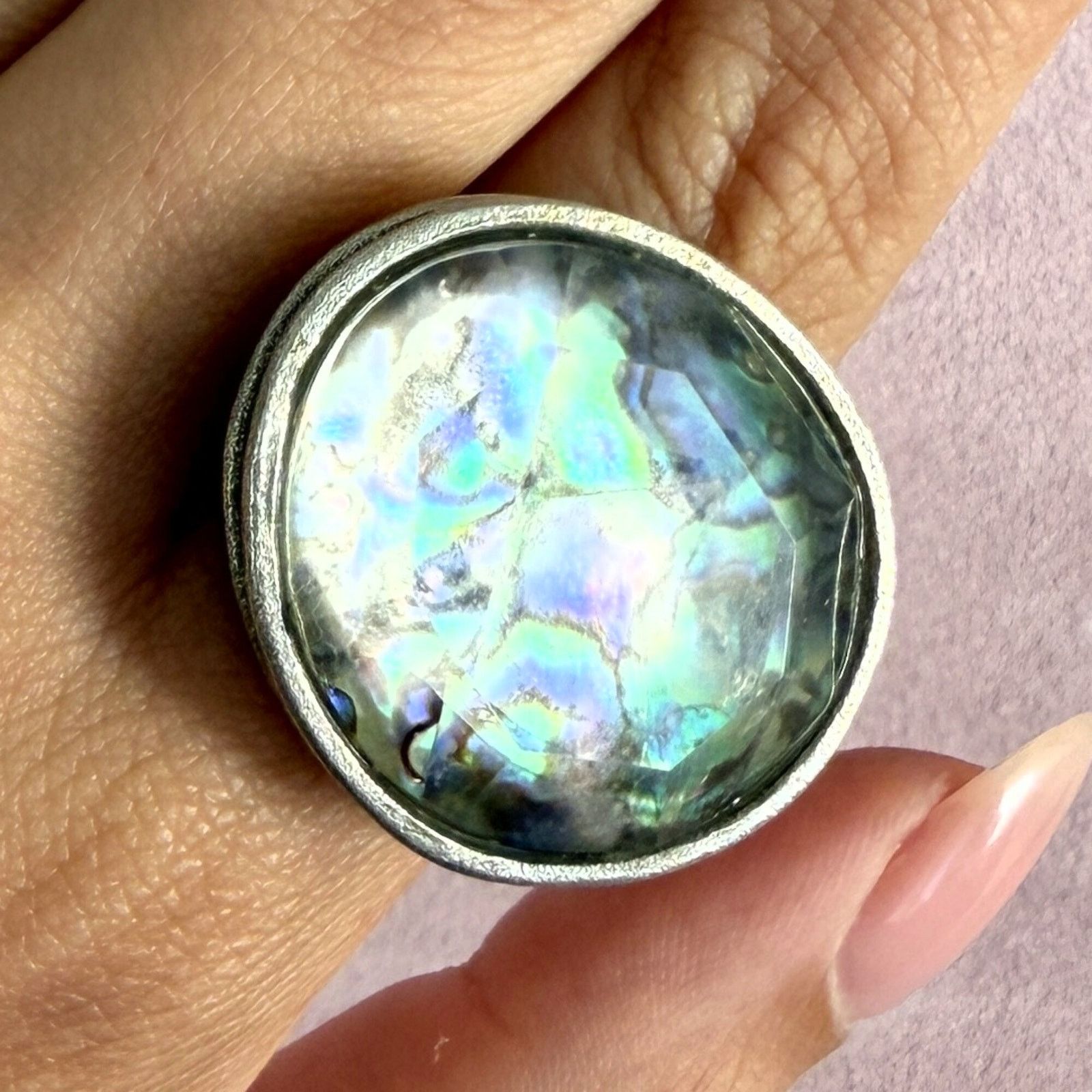 Sterling Silver silpada sterling silver classic rock abalone ring size 8 Size ONE SIZE - 1 Thumbnail
