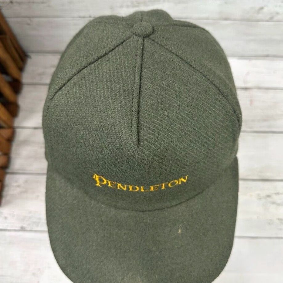 Pendleton VINTAGE Pendleton Wool Fitted Baseball Cap Men 7 1/2 Olive Green Outdoor USA Size ONE SIZE - 4 Thumbnail