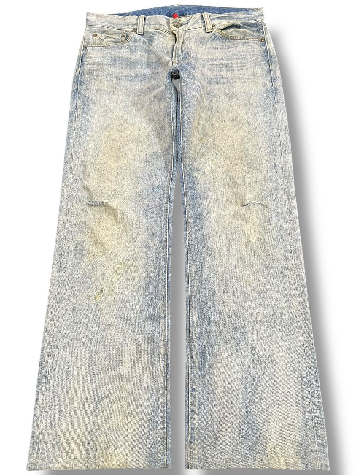 Jun Takahashi × Uniqlo Vintage Uniqlo S002 Baggy Faded Distressed Denim Size US 36 / EU 52 - 1 Thumbnail
