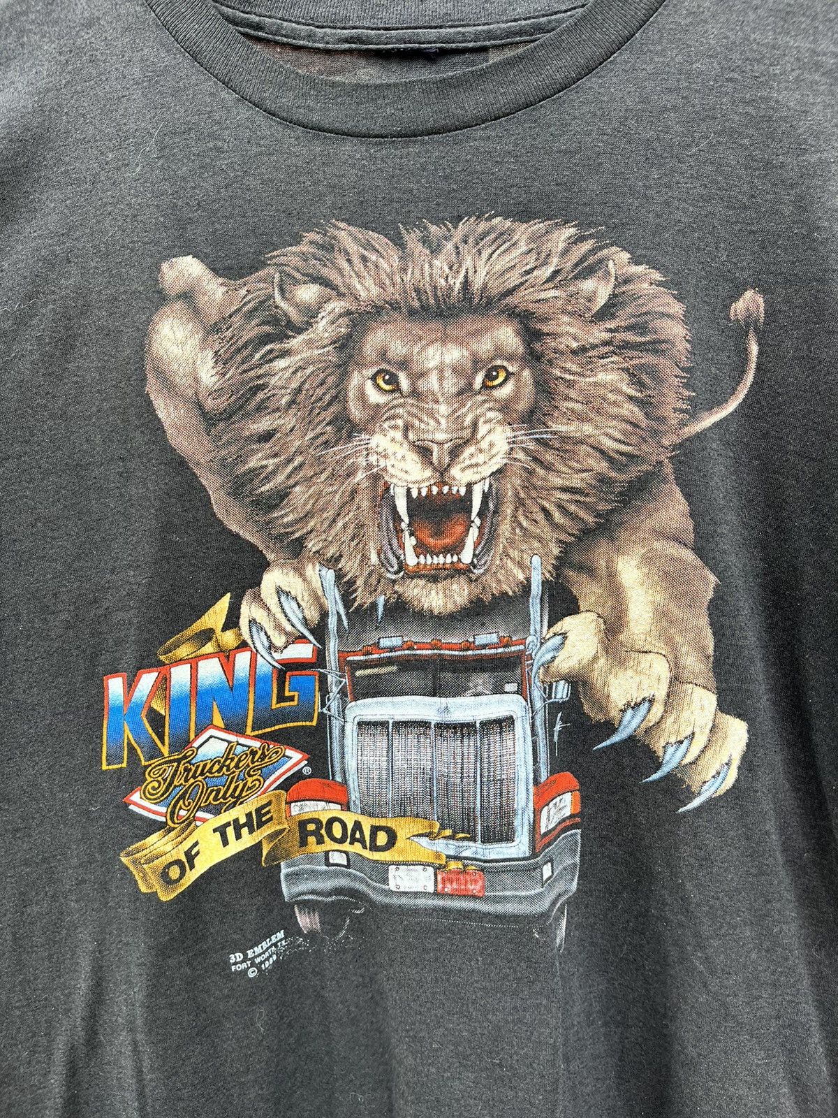 Vintage 3D Emblem 1989 Truckers Only King of the Road Size US L / EU 52-54 / 3 - 2 Thumbnail