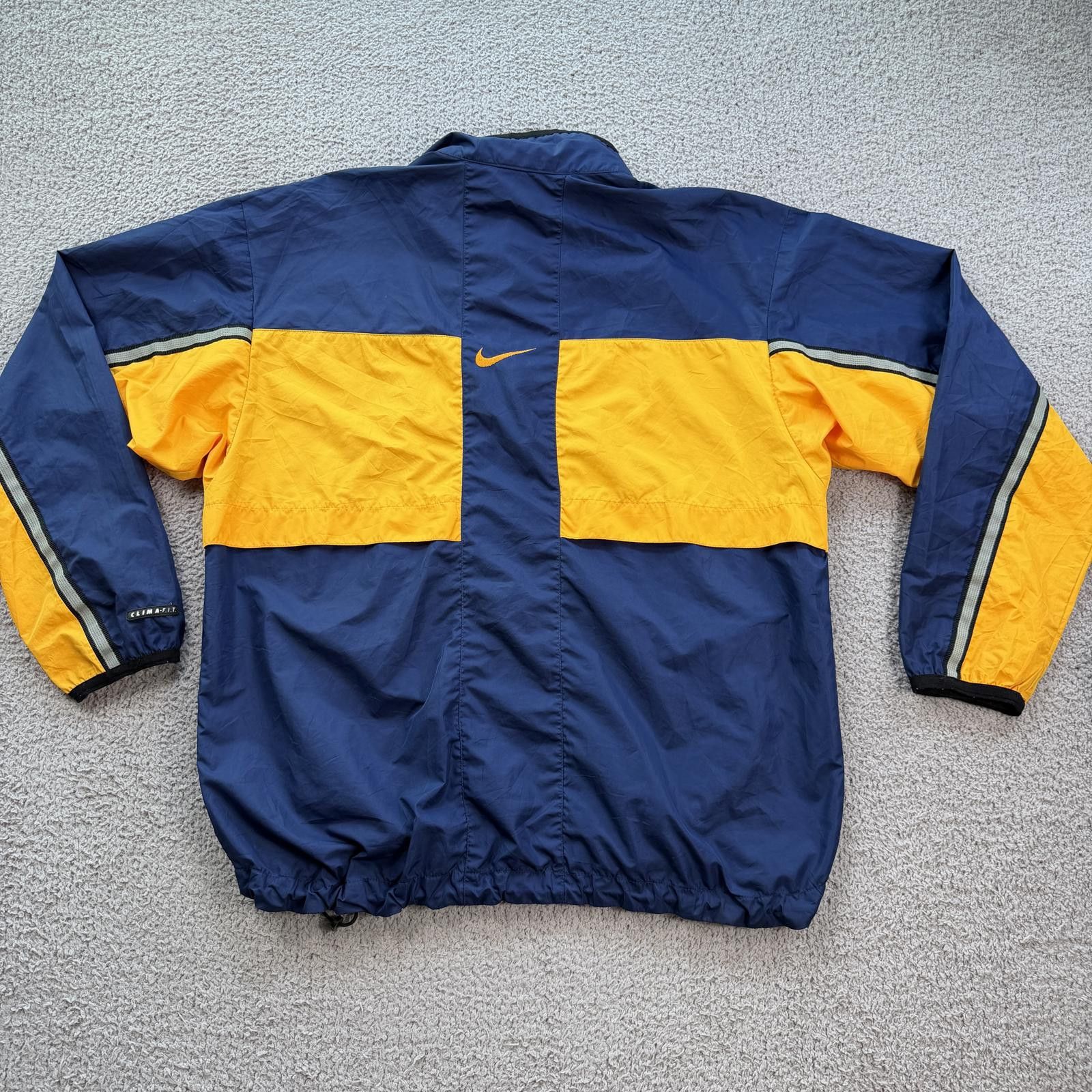 Nike Vintage 90s Nike Clima Fit Windbreaker Jacket Navy Zip Mens Size US L / EU 52-54 / 3 - 2 Thumbnail