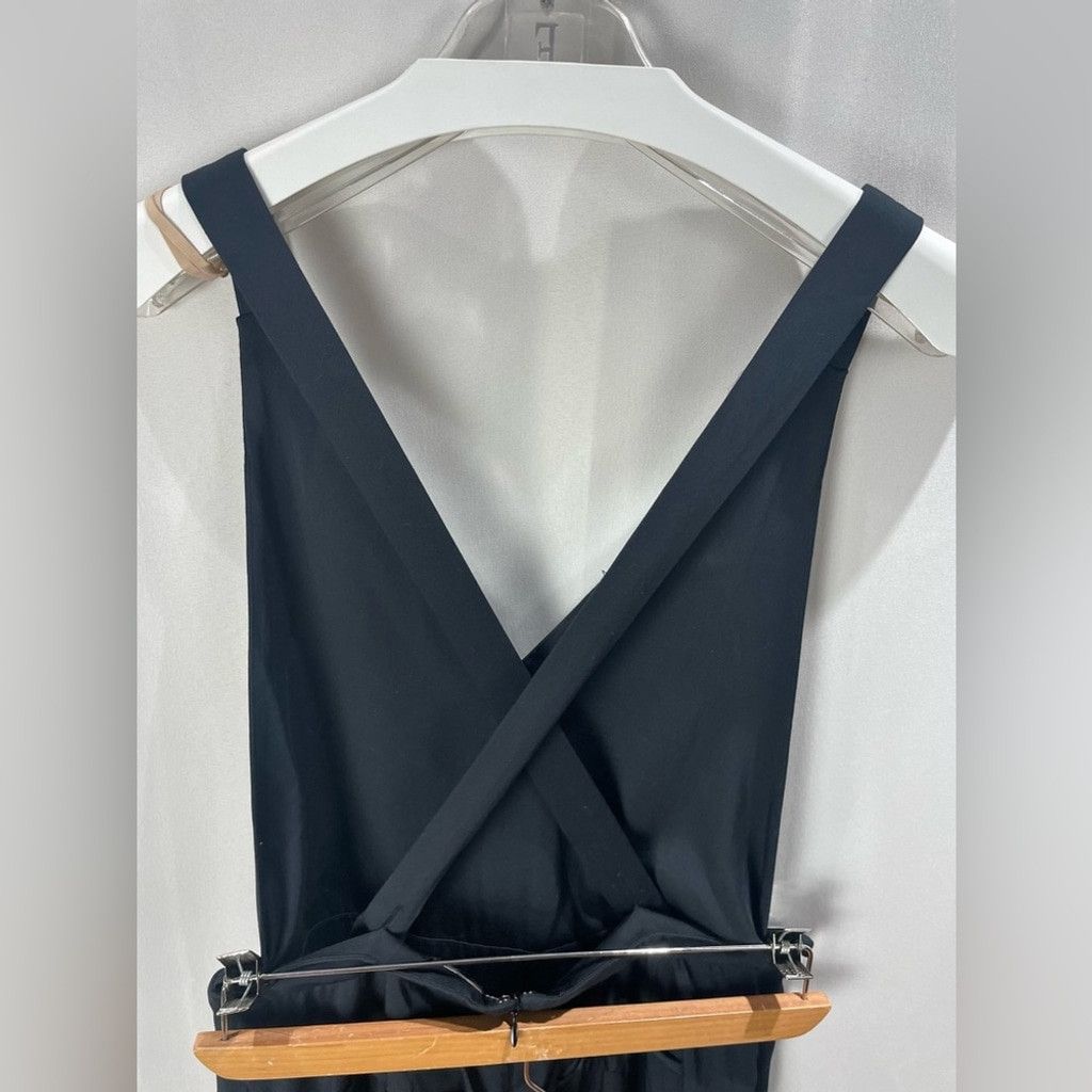 REVOLVE Bobi Black Revolve Black Cross Back Wide Leg Jumpsuit Size S Size 28" / US 6 / IT 42 - 6 Thumbnail