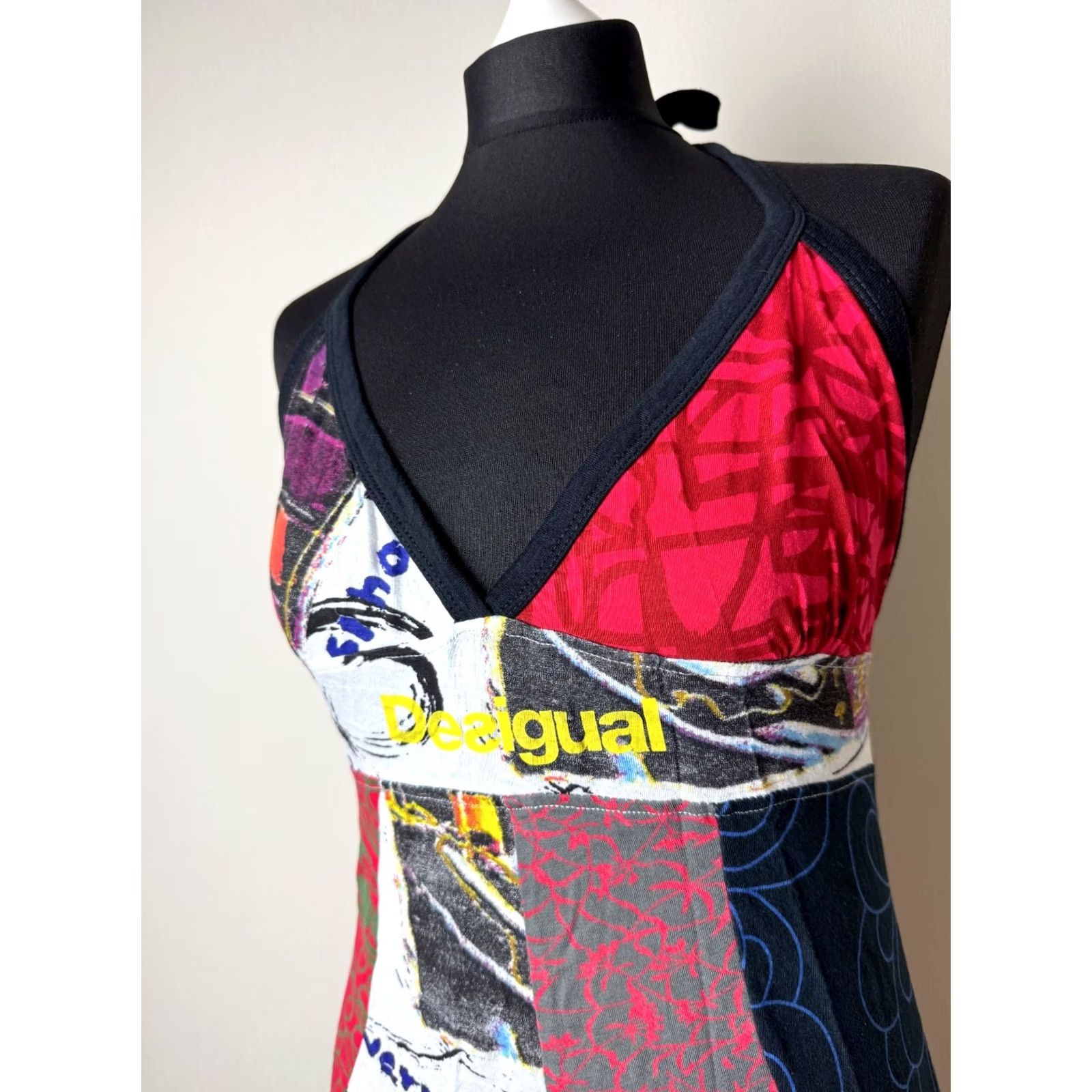 Desigual Desigual Dress Womens A-Line Size 40 Knee Length Multicoloured 15V2816 Size S / US 4 / IT 40 - 2 Thumbnail