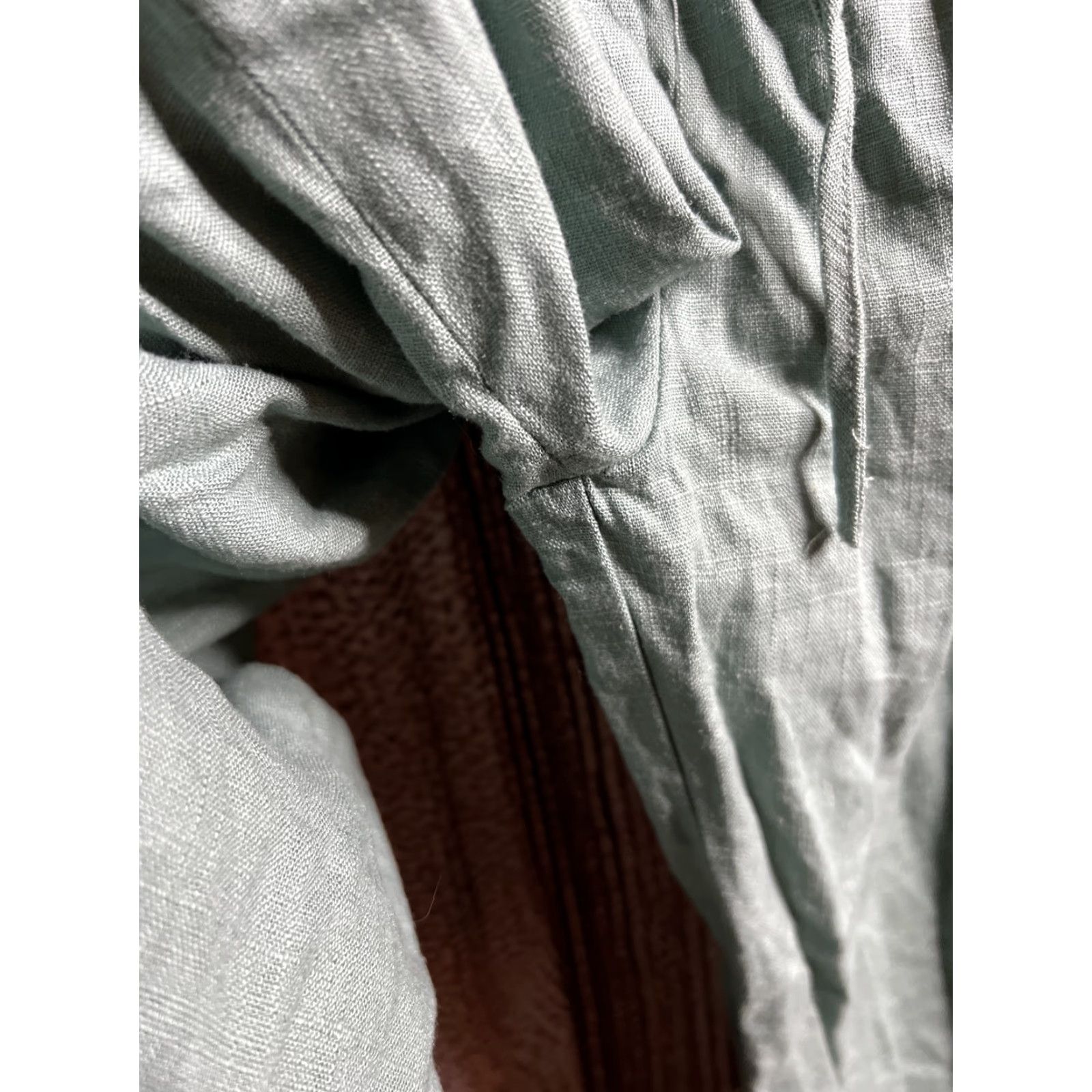 Anthropologie Anthropologie Jumpsuit One-Piece Women M Green Wide-Leg 90s Casual Party/Cocktail Travel Gauze Cotton Solid Size 32" / US 10 / IT 46 - 3 Thumbnail