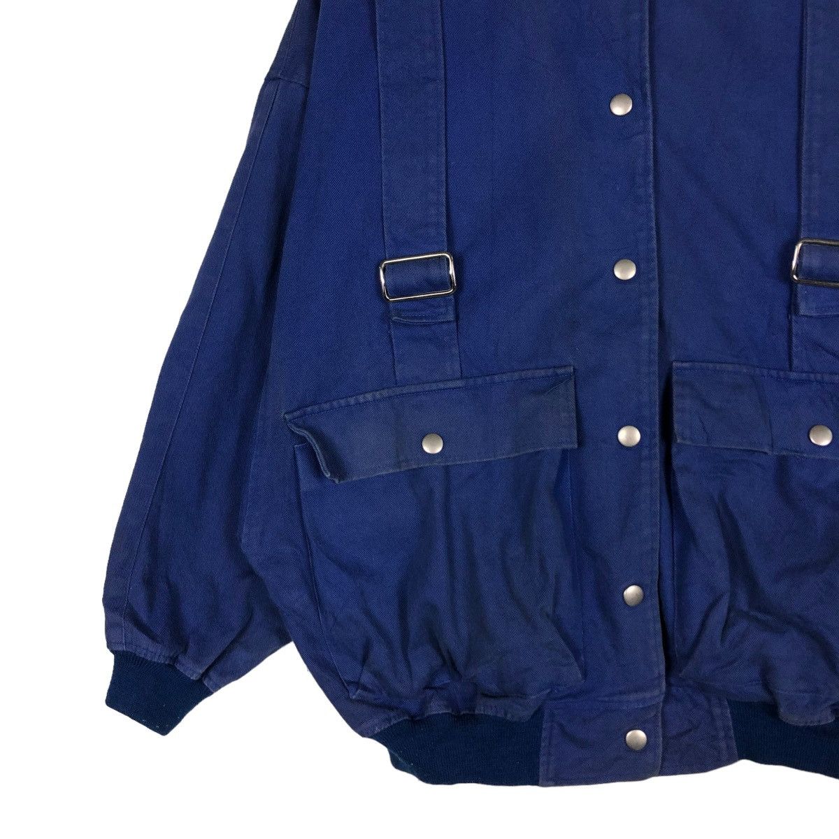 Japanese Brand 🔥VINTAGE PARACHUTE BONDAGE BIKER BOMBER JACKET SUNNY HOUSE Size US M / EU 48-50 / 2 - 6 Thumbnail
