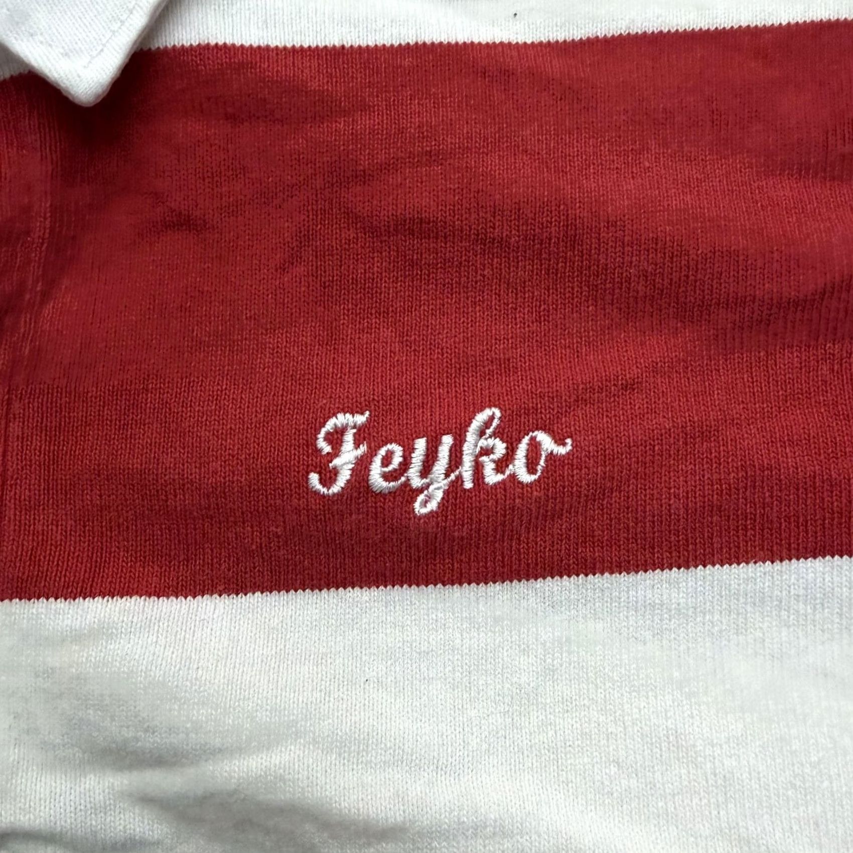 Barbarian Barbarian Rugby Polo Shirt Mens Small Red White Stripe Long Sleeve Cotton Canada Size US S / EU 44-46 / 1 - 3 Thumbnail