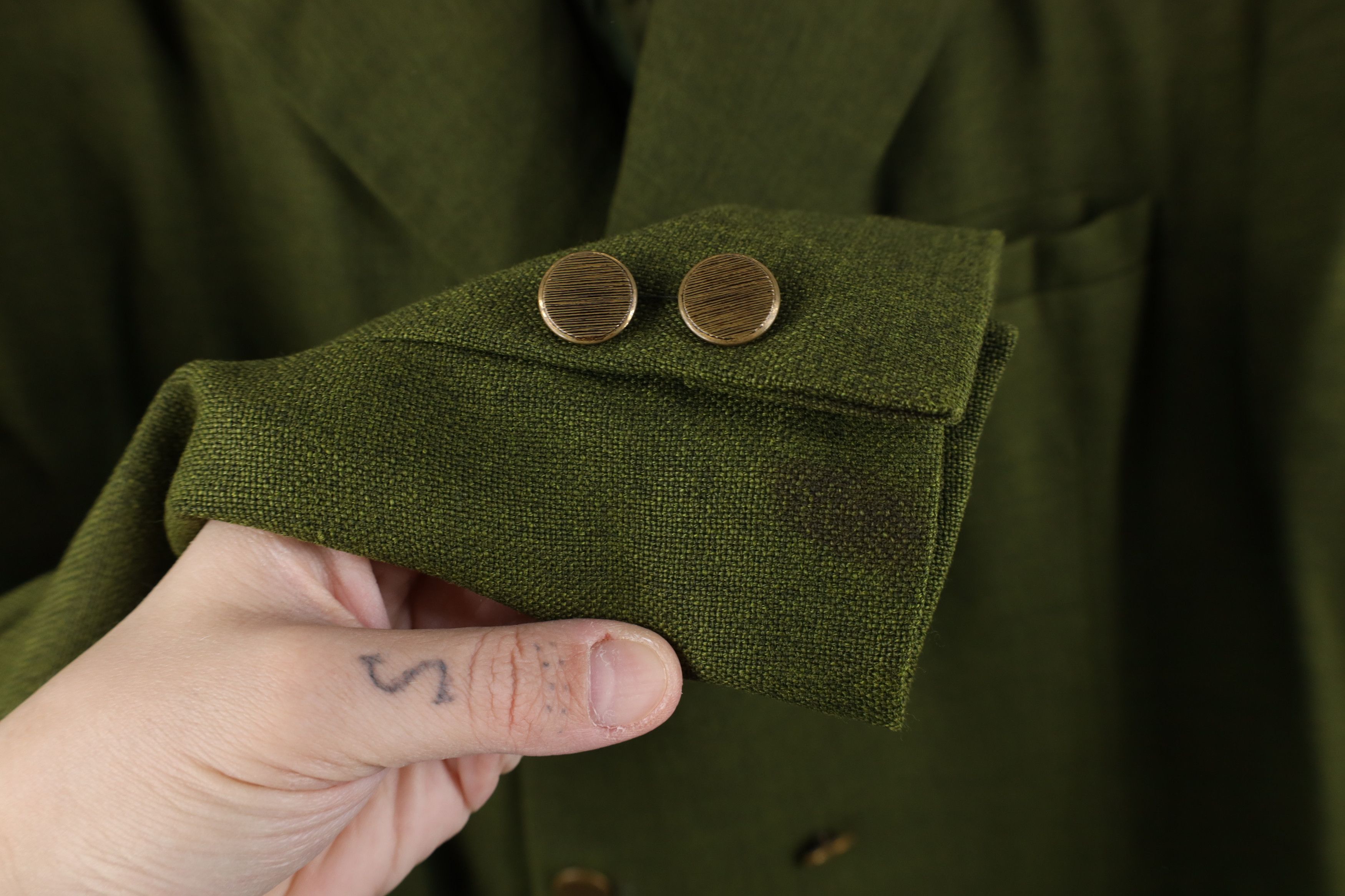 Vintage Vintage 50s 60s Macys Breasted Blazer Suit Jacket Green USA Size US XXL / EU 58 / 5 - 6 Thumbnail