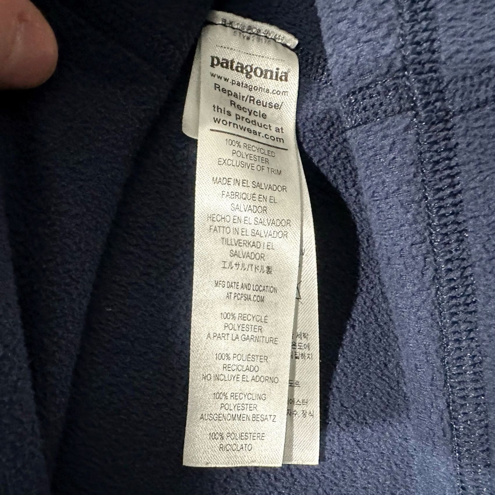 Patagonia Patagonia Jacket Men 2XL Blue Fleece Pullover 1/4 Zip Mock Neck Zip Activewear Hiking Winter Fall Spring Size US XXL / EU 58 / 5 - 4 Thumbnail