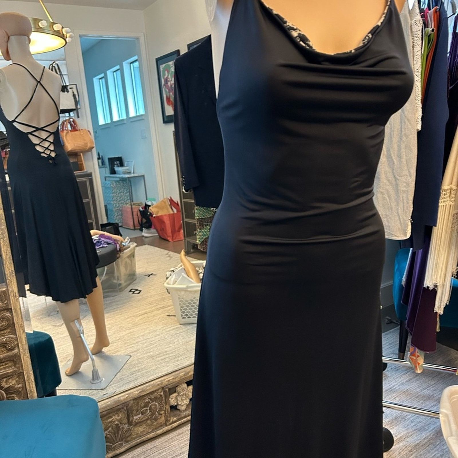 Designer Reversible black Taupe and black women’s Tango dress medium Size S / US 4 / IT 40 - 7 Thumbnail