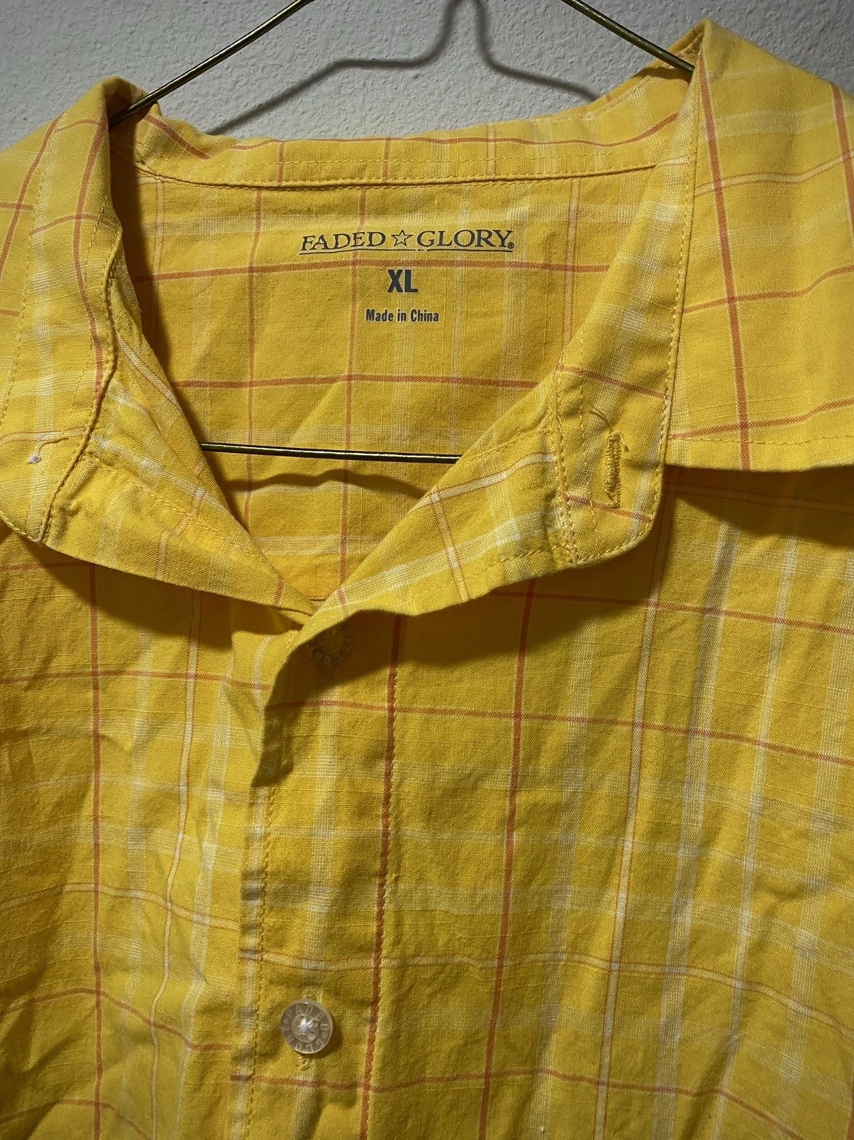 Faded Glory faded glory yellow shortsleeve button up shirt Size US XL / EU 56 / 4 - 3 Thumbnail