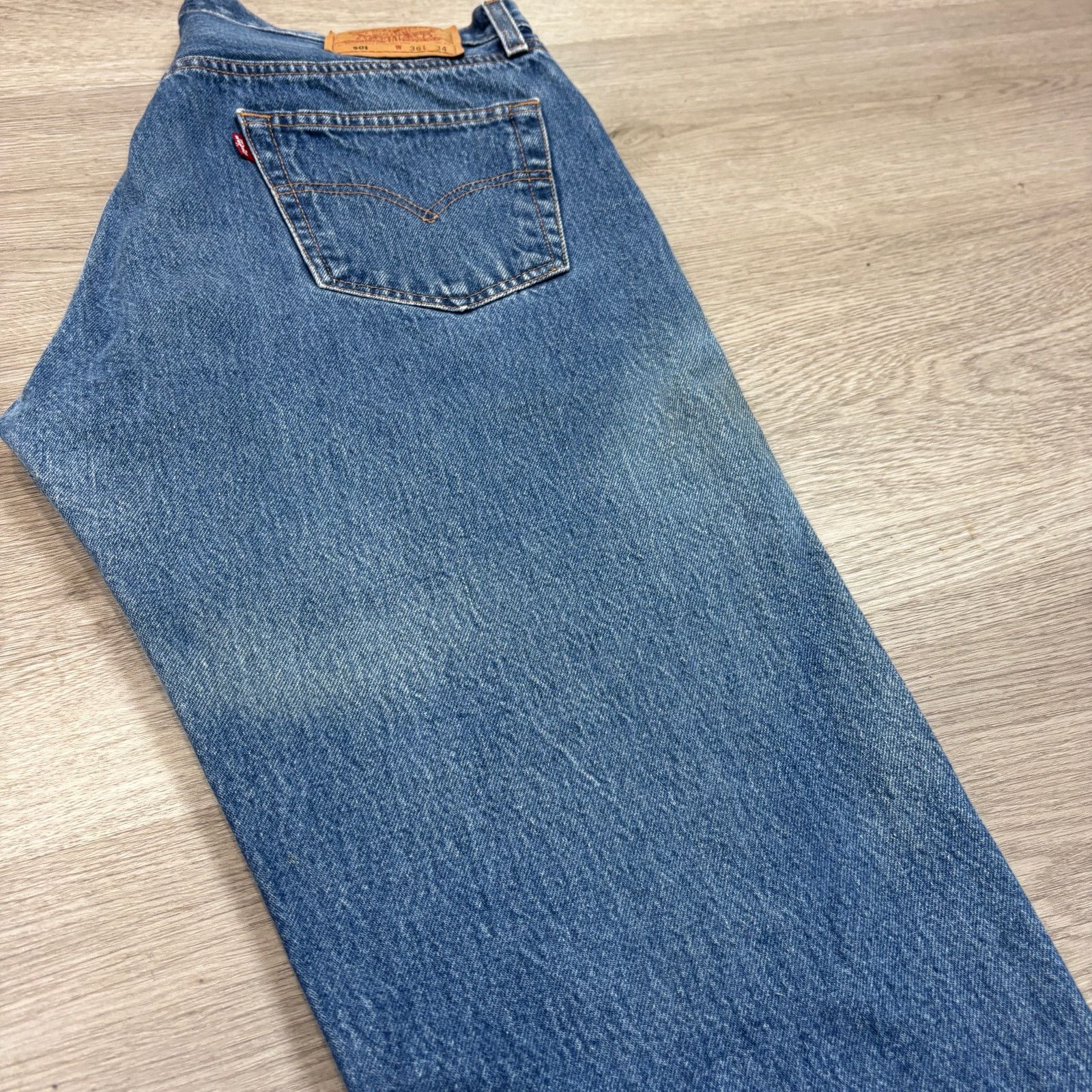 Levi's × Vintage Vintage Levi's 501 Straight Leg Jeans Men's 34x33 00s Size US 34 / EU 50 - 11 Thumbnail