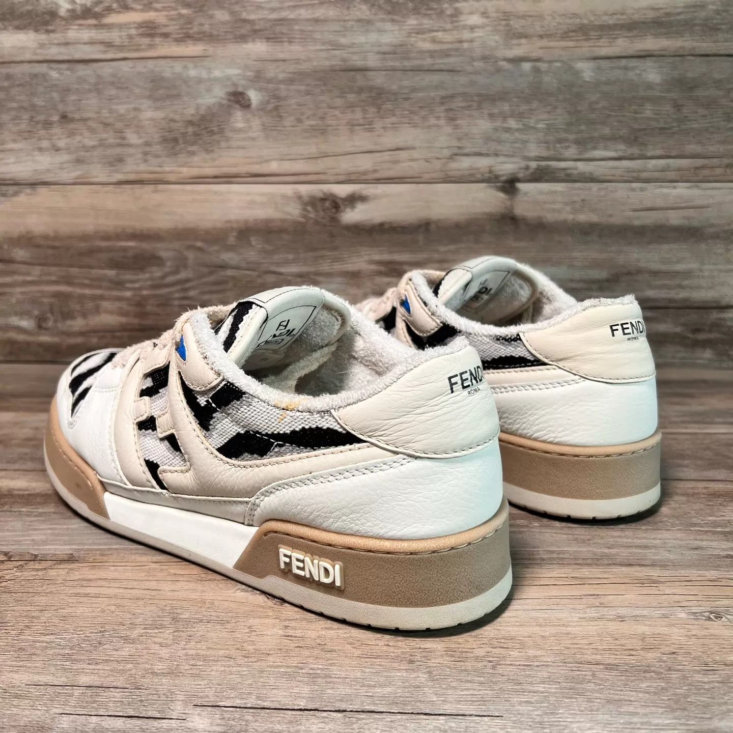 Fendi Fendi Match Tiger B/W/B Sneakers US8/EU42 95New Size US 9 / EU 42 - 4 Thumbnail