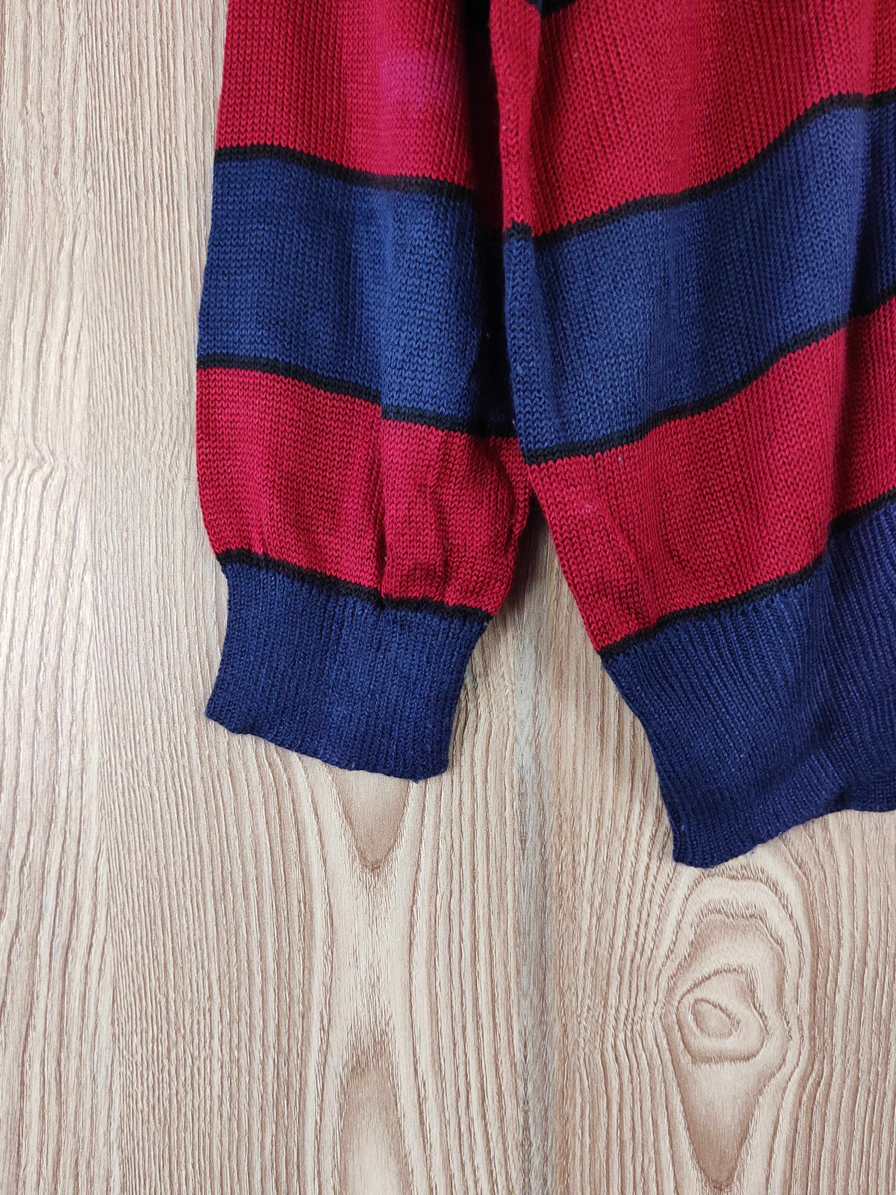 Homespun Knitwear × Solid and Striped × Vintage Smilly Navy Red Stripe Knitwear cardigan like cobain #W816 Size M / US 6-8 / IT 42-44 - 4 Thumbnail