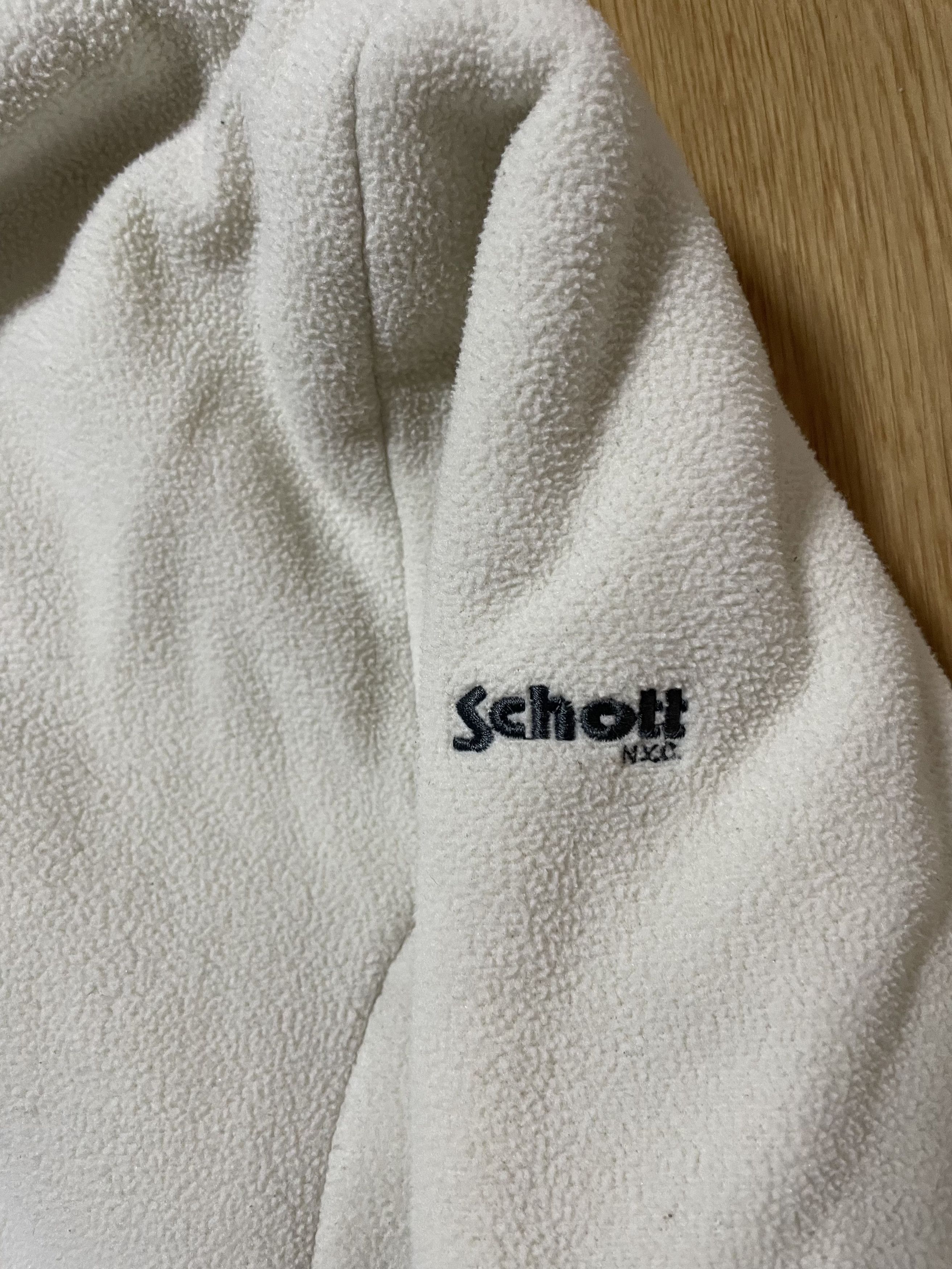 Schott White Schott Sherpa Fleece Zip Hoodie Size US L / EU 52-54 / 3 - 5 Thumbnail