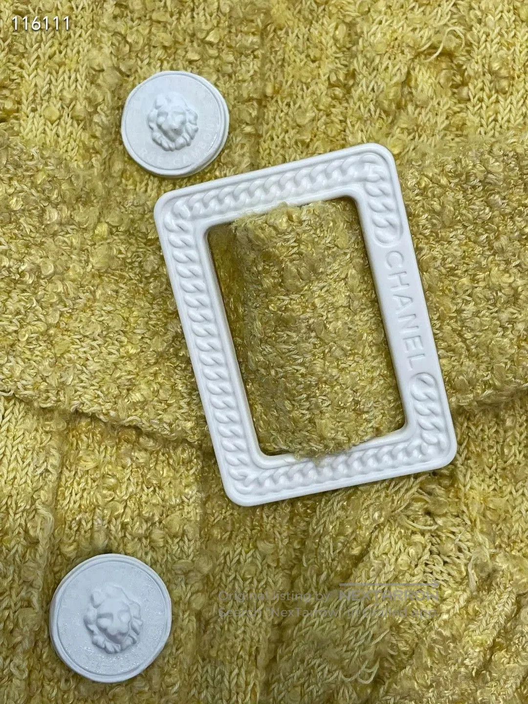 Chanel Chanel 22P Yellow Knit Dress. Size XXS / US 00 / IT 34 - 3 Thumbnail
