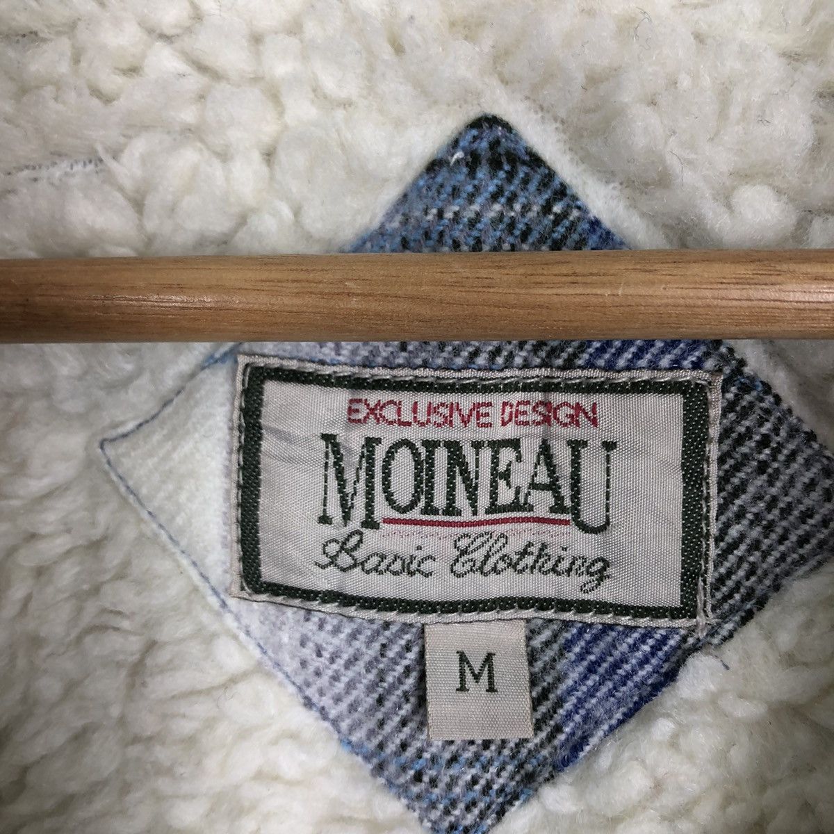 Flannel VINTAGE FLANNEL JACKET MOINEAU MINK FUR LINING TARTAN DESIGN Size US M / EU 48-50 / 2 - 12 Thumbnail