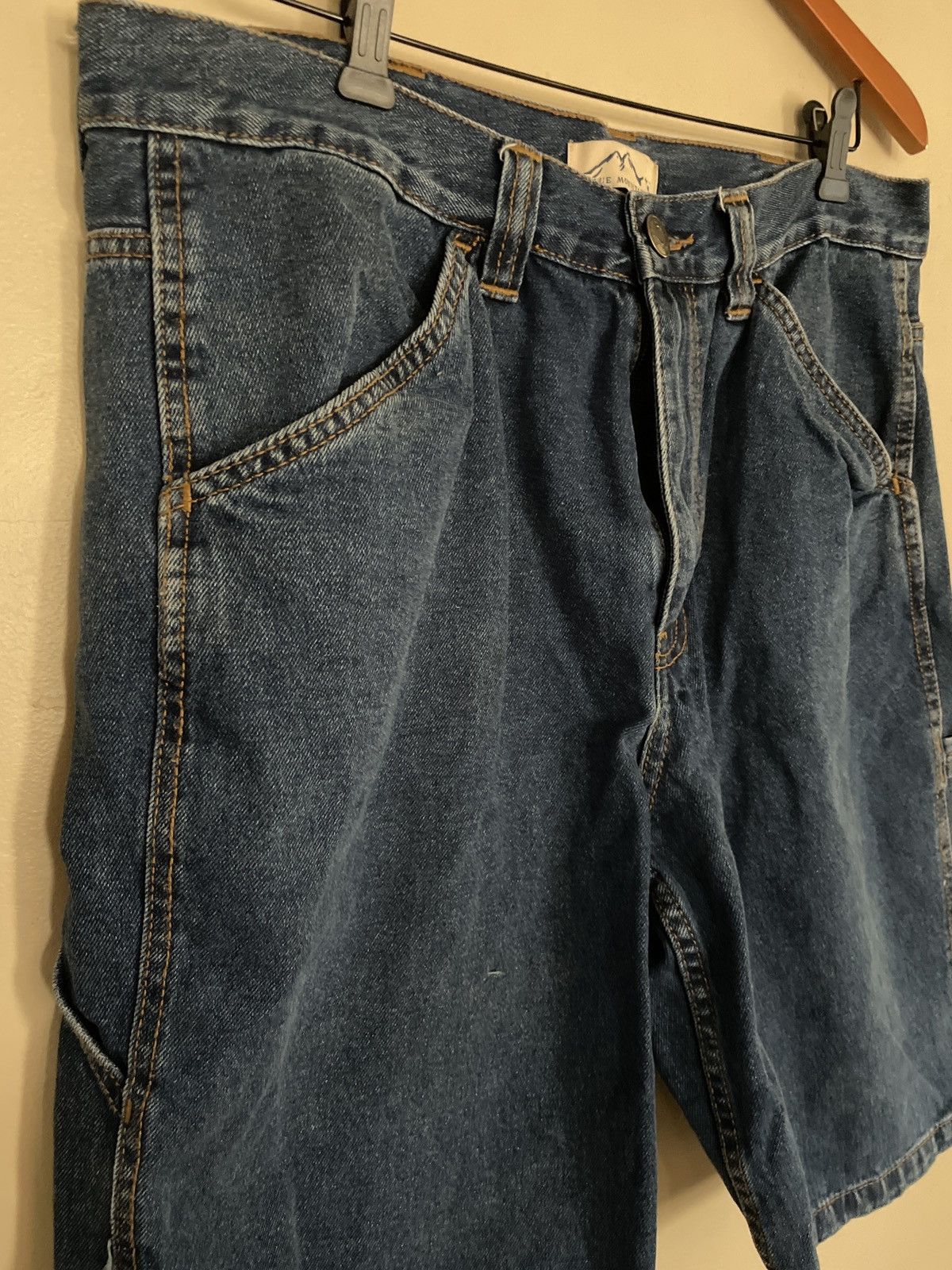 Designer × Vintage BLUE MOUNTAIN Denim Jean Shorts Jorts 36 Carpenter relaxed 🏔️ Size US 36 / EU 52 - 2 Thumbnail