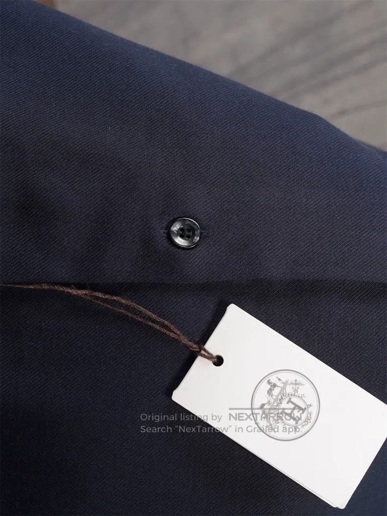 Hermes Hermes Cashmere and Sea Island Cotton Blended Shirt Size US XXS / EU 40 - 4 Thumbnail