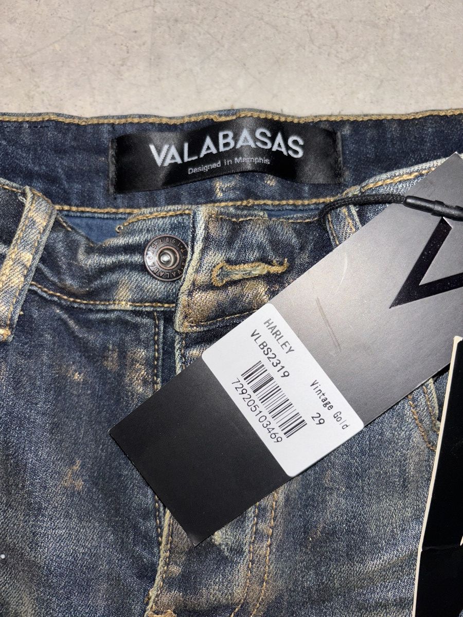 Designer × Valabasas Valabasas Vintage Gold Flare Denim Size US 29 - 5 Thumbnail