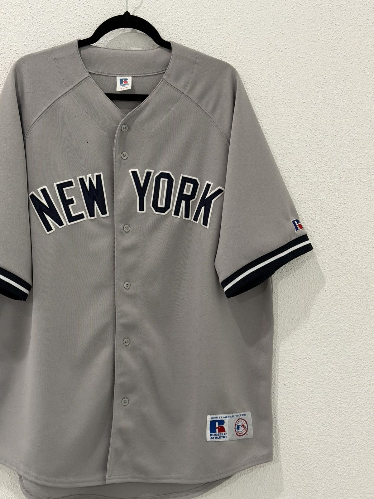 New York Yankees Vintage 90s New York Yankees Russell Athletic MLB Jersey XXL Size US XXL / EU 58 / 5 - 3 Thumbnail