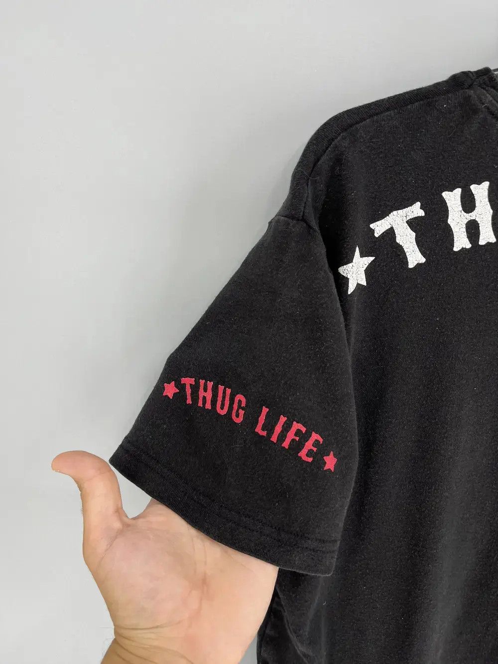 Band Tees × Vintage Vintage Y2k Thug Life vintage USA streetwear tee Skull tee Size US M / EU 48-50 / 2 - 6 Thumbnail