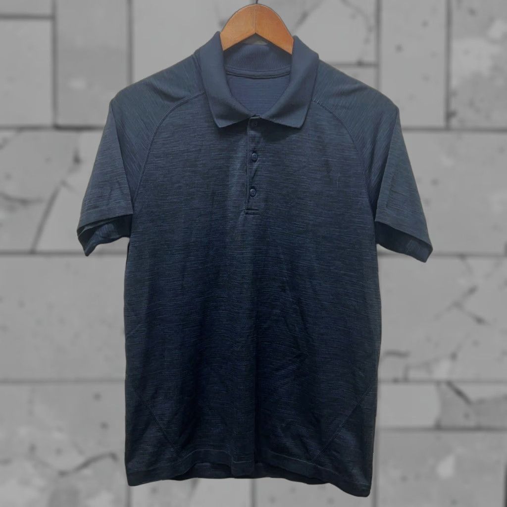 Lululemon VINTAGE Lululemon Athletica Men’s Blue Short Sleeve Polo Shirt Small Casual Activewear Size US S / EU 44-46 / 1 - 1 Thumbnail