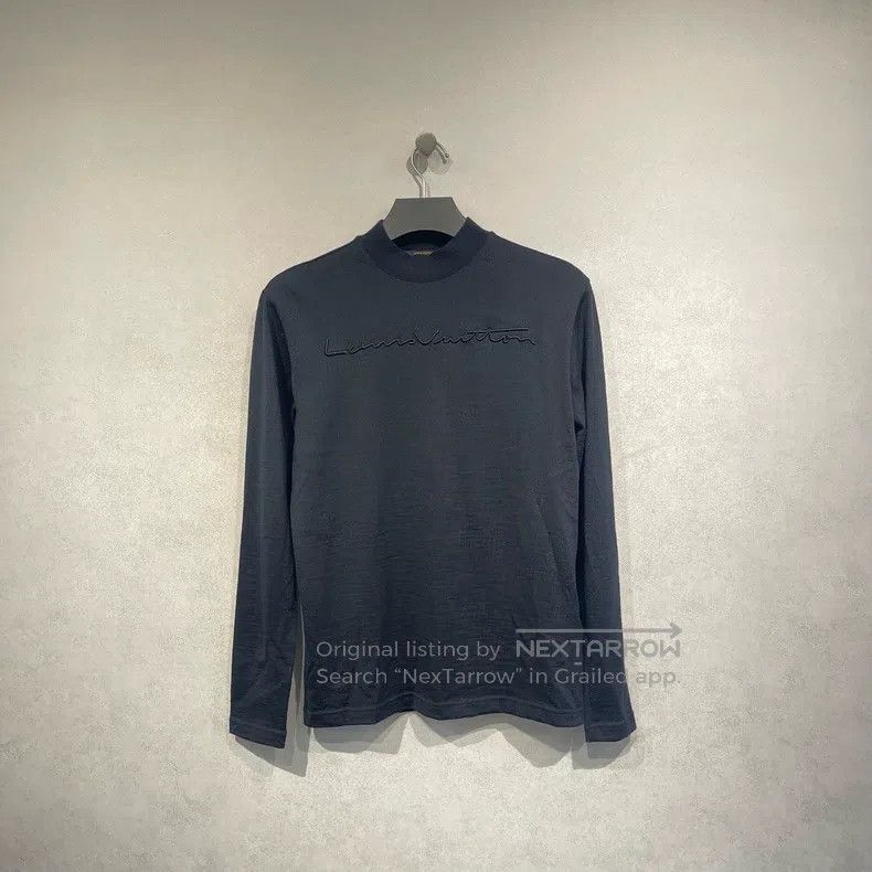 Louis Vuitton Black embroidered monogram long sleeve