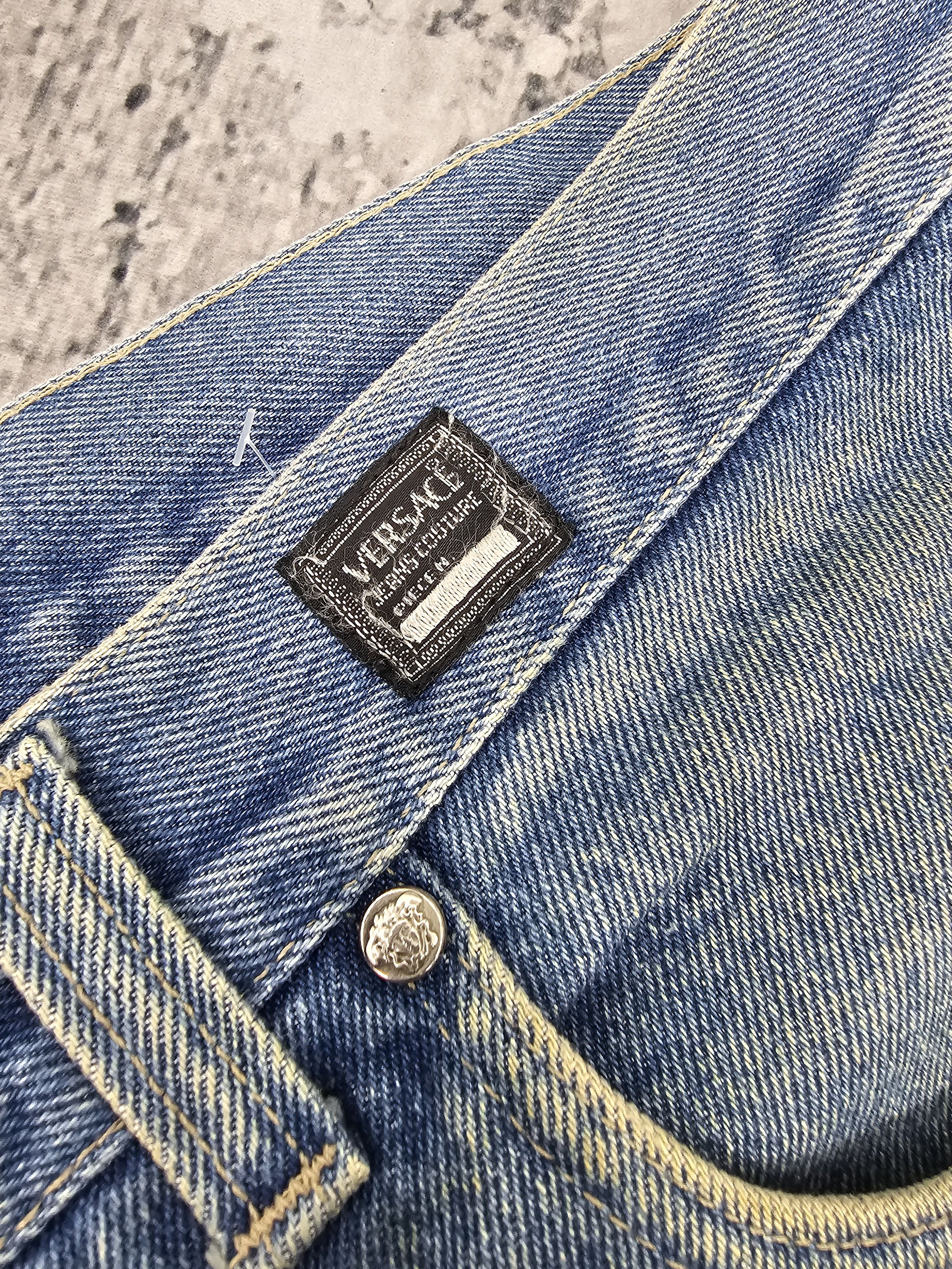 Versace Vintage VERSACE JEANS COUTURE High Rise Stain Jeans JB0294 Size US 36 / EU 52 - 14 Thumbnail