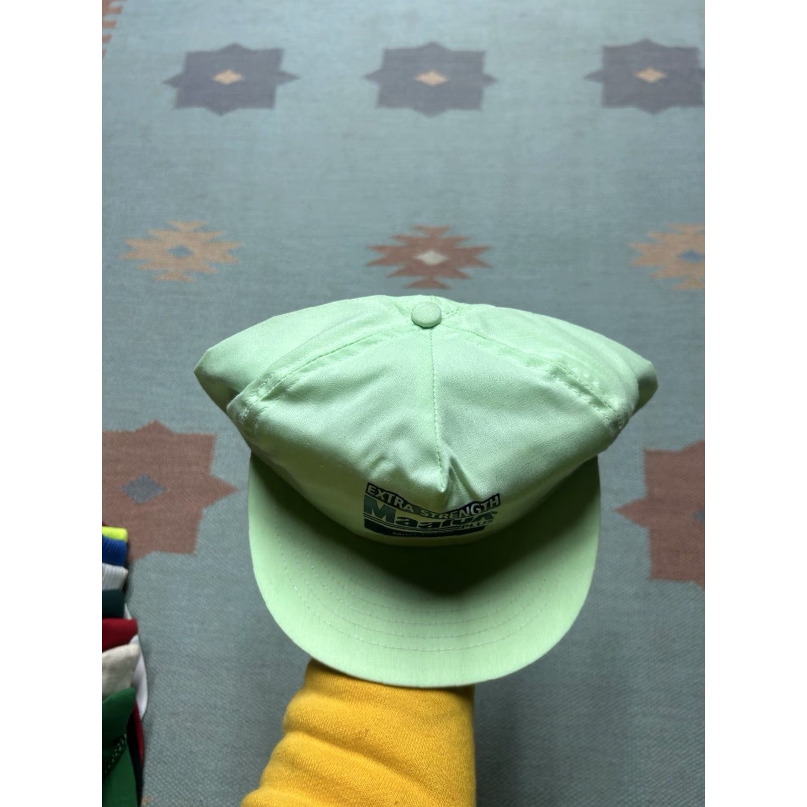 Vintage VINTAGE 90s Maalox Plus mint creme green SnapBack hat cap made in USA adjustable Mens Snapback Green USA Mint Adjustable Cap Size ONE SIZE - 3 Thumbnail