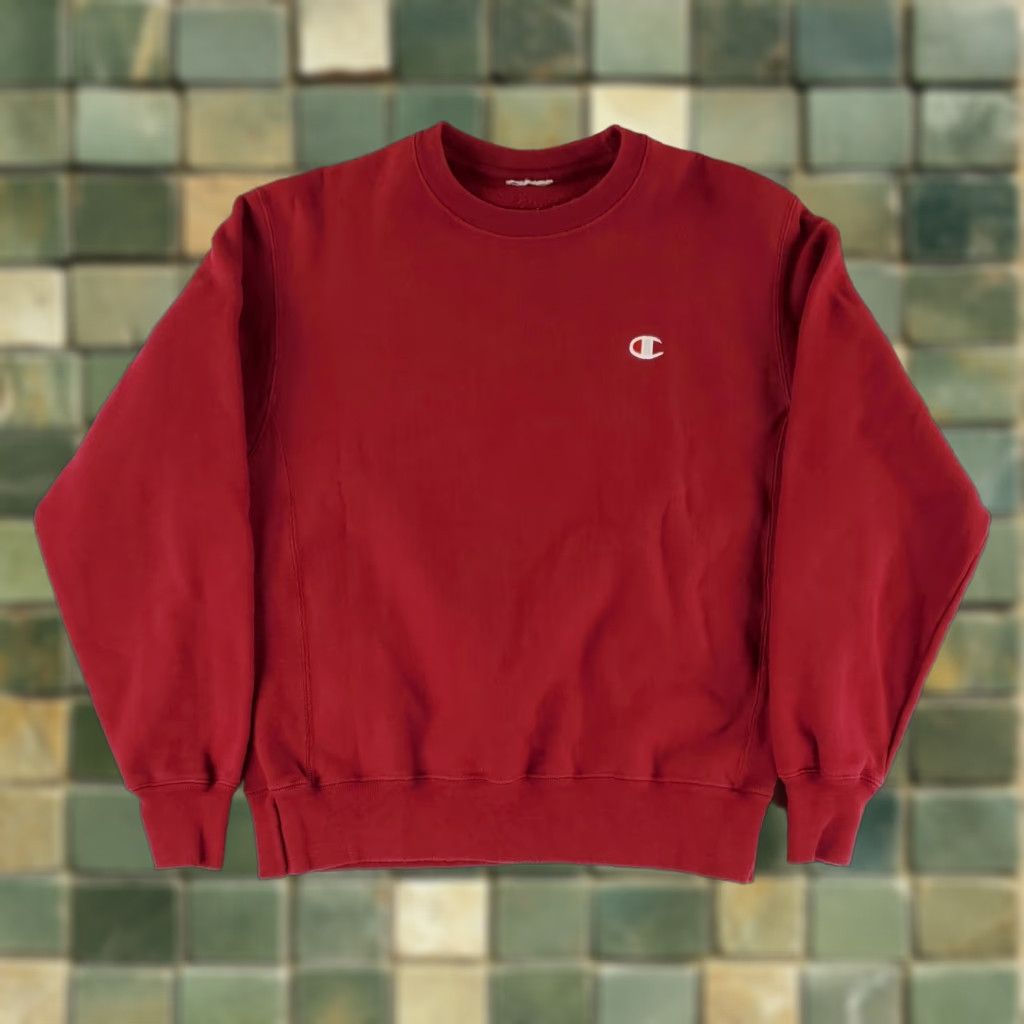 Champion VINTAGE Champion Sweatshirt Men L Red VTG Reverse Weave Clipped Tag Mens L Shirt Size US L / EU 52-54 / 3 - 1 Thumbnail