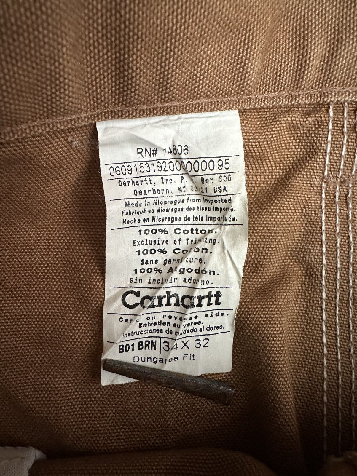 Carhartt Carhartt Double Knee Pants B01 BRN Size US 34 / EU 50 - 6 Thumbnail
