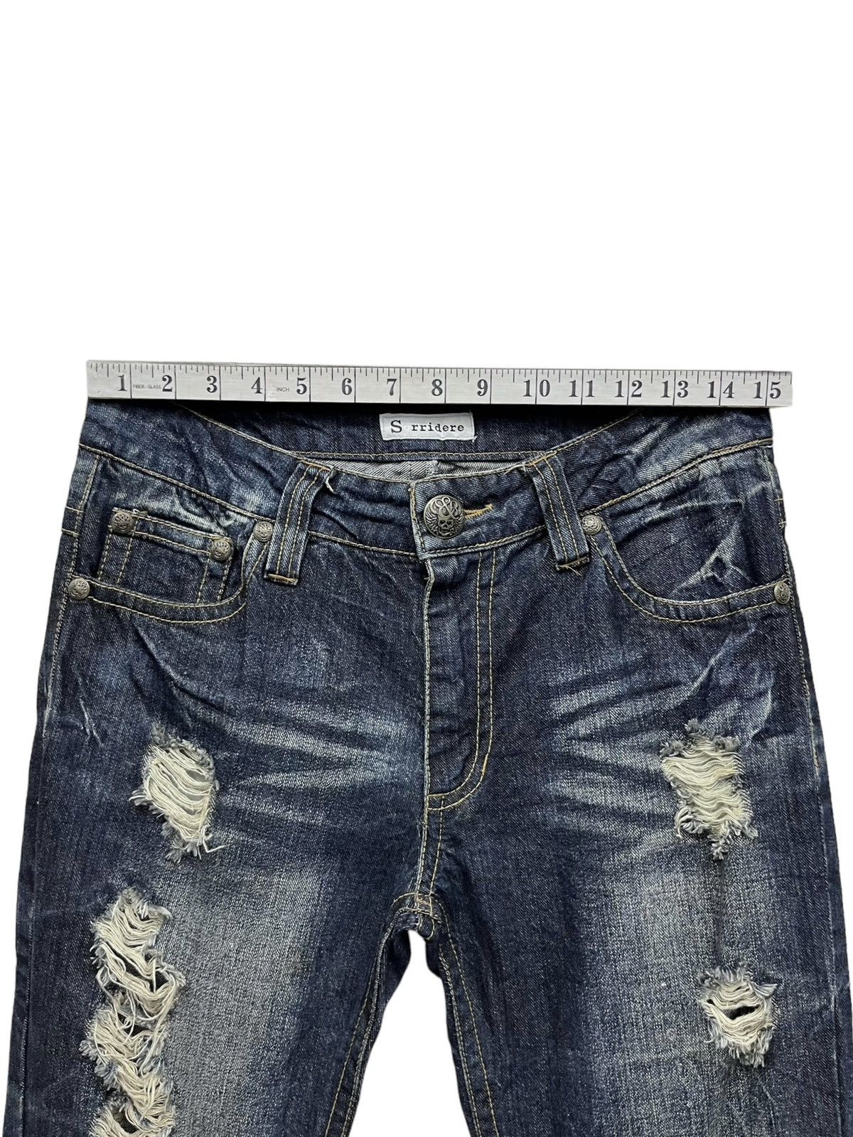 SOREL 🔥SORRIDERE x S&B SKULL Seditionaries' Grunge Ripped FLARE Size US 30 / EU 46 - 16 Thumbnail