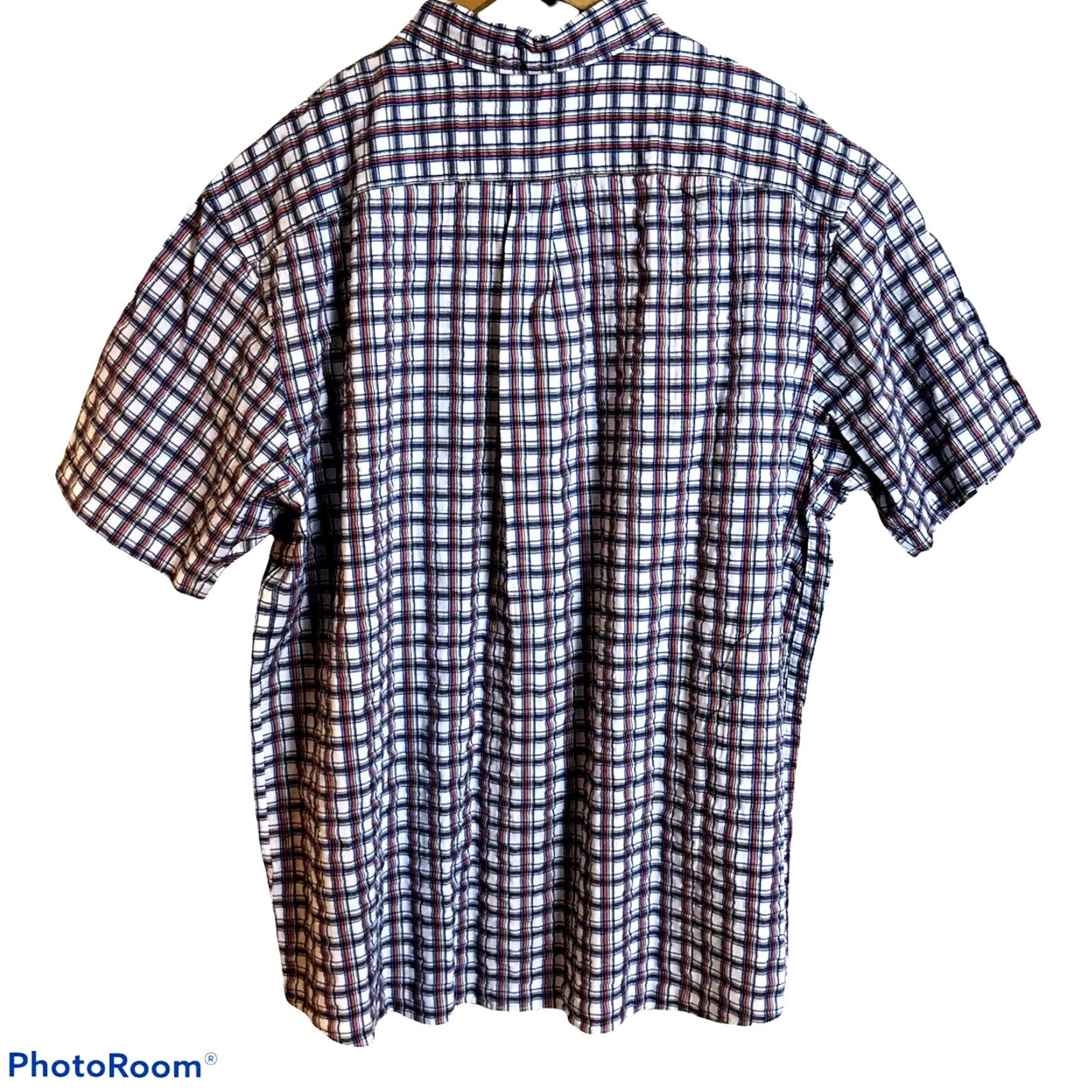 Roundtree & Yorke Roundtree Yorke Shirt Mens Large Cooler Comfort White Plaid Seersucker Button-Down NEW Size US L / EU 52-54 / 3 - 5 Thumbnail