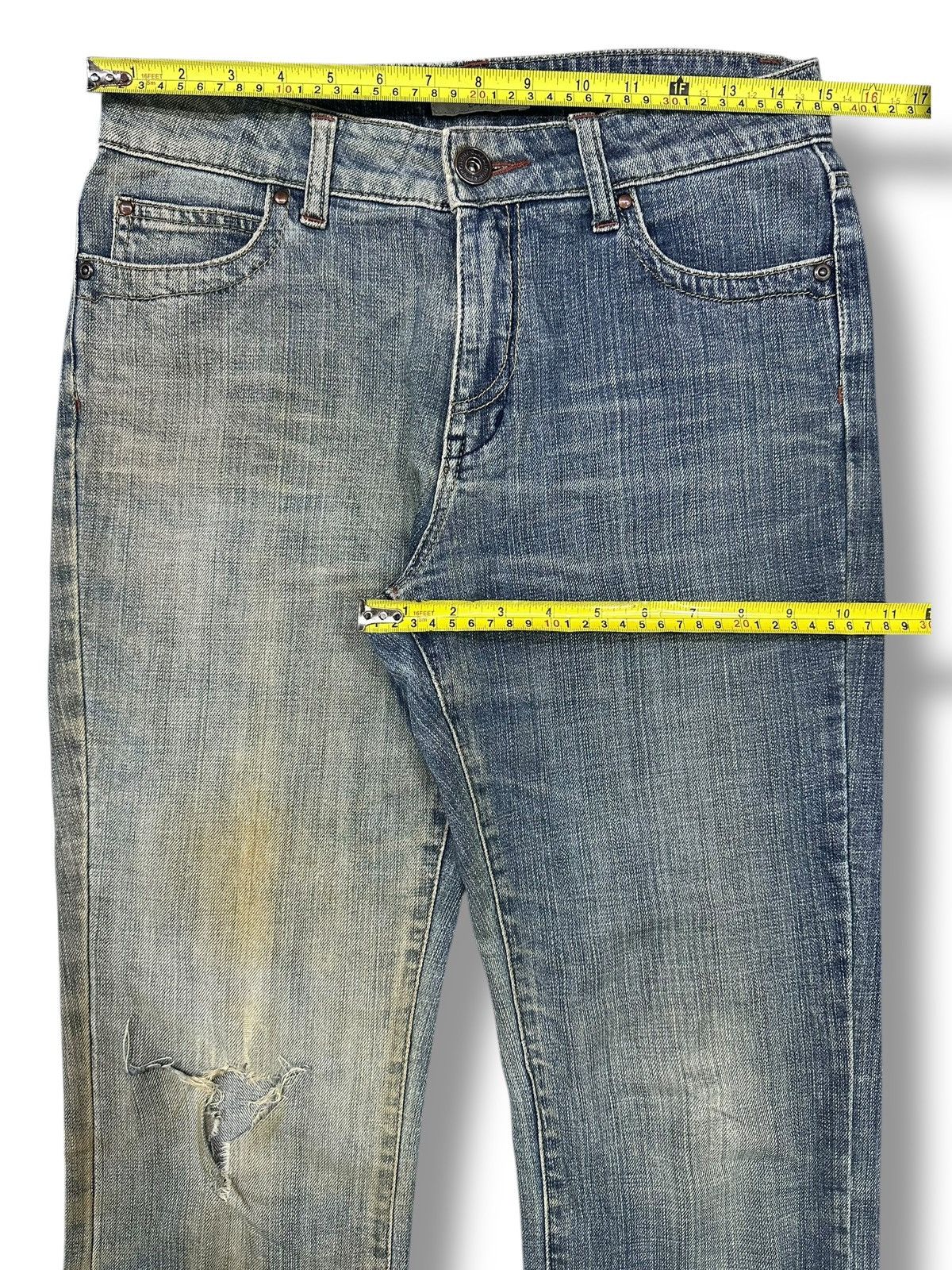 Japanese Brand Vintage Theoria Jeans With Flare Wideleg Style Faded Wash Size US 30 / EU 46 - 13 Thumbnail