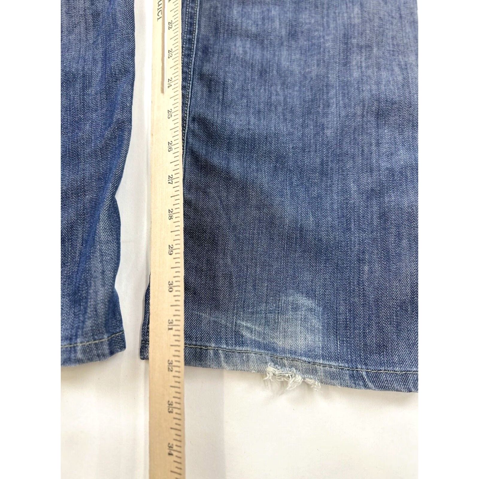 Levi's Levis 514 Straight Fit Jeans Men's 32 x 32 Blue Distressed Size US 32 / EU 48 - 7 Thumbnail