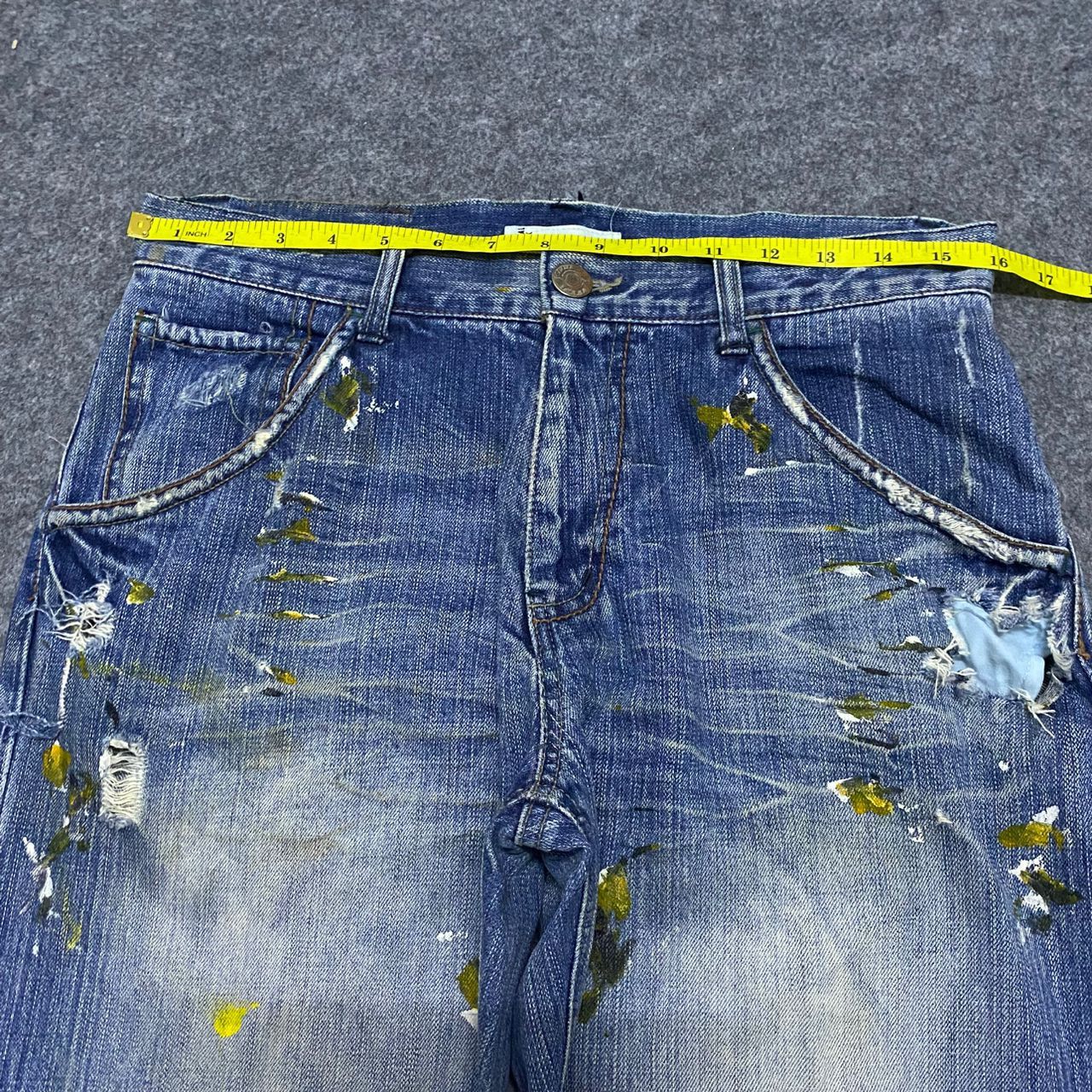 If Six Was Nine 💥Best Offer💥Vintage Global Work Splash Colour Denim Size US 32 / EU 48 - 3 Thumbnail