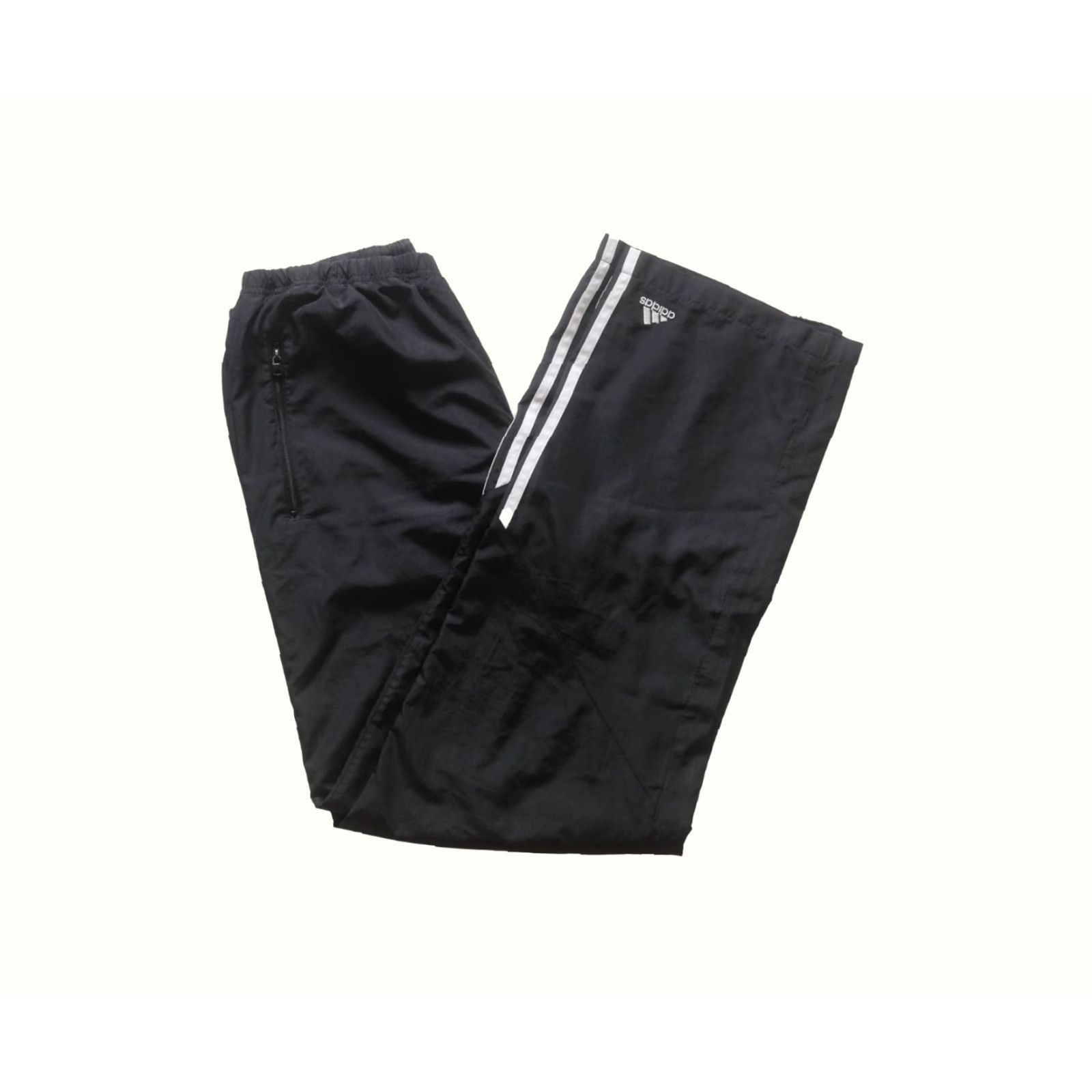 Adidas VINTAGE adidas Sweatpants Black VTG Retro 90s Y2K Wide-Leg Active Men SZ M 28x32 Jeans? Size US 31 - 2 Thumbnail
