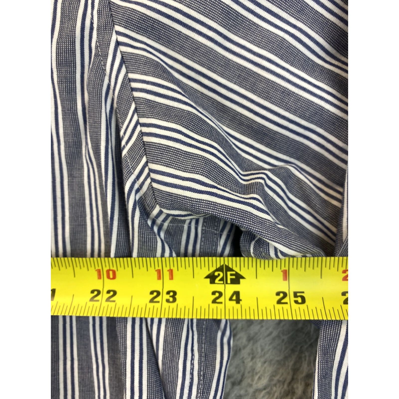 Nautica NAUTICA Men's Long Sleeve Striped Button-Up Shirt 2XL Blue Regular Fit 100% Cotton Model 75-37 Size US XXL / EU 58 / 5 - 6 Thumbnail