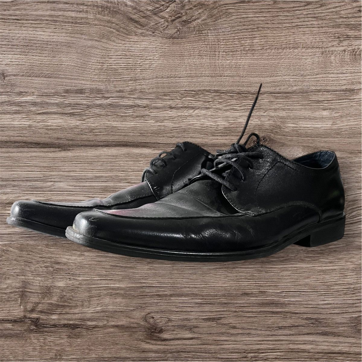 Aldo ALDO Black Leather Lace Up 4-Eye Round Toe Oxfords Men’s Size US 10.5 / EU 43-44 - 1 Thumbnail