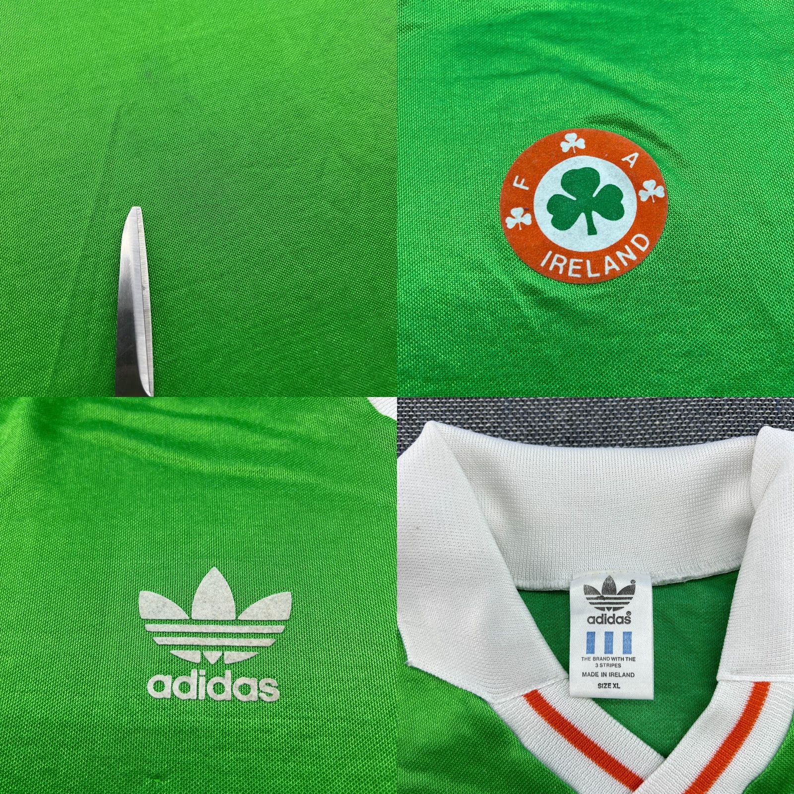 Adidas VINTAGE adidas Ireland 1988 1989 1990 Home Football Jersey Mens XL Green Adidas Jersey Mens XL Green Football Size US XL / EU 56 / 4 - 8 Thumbnail