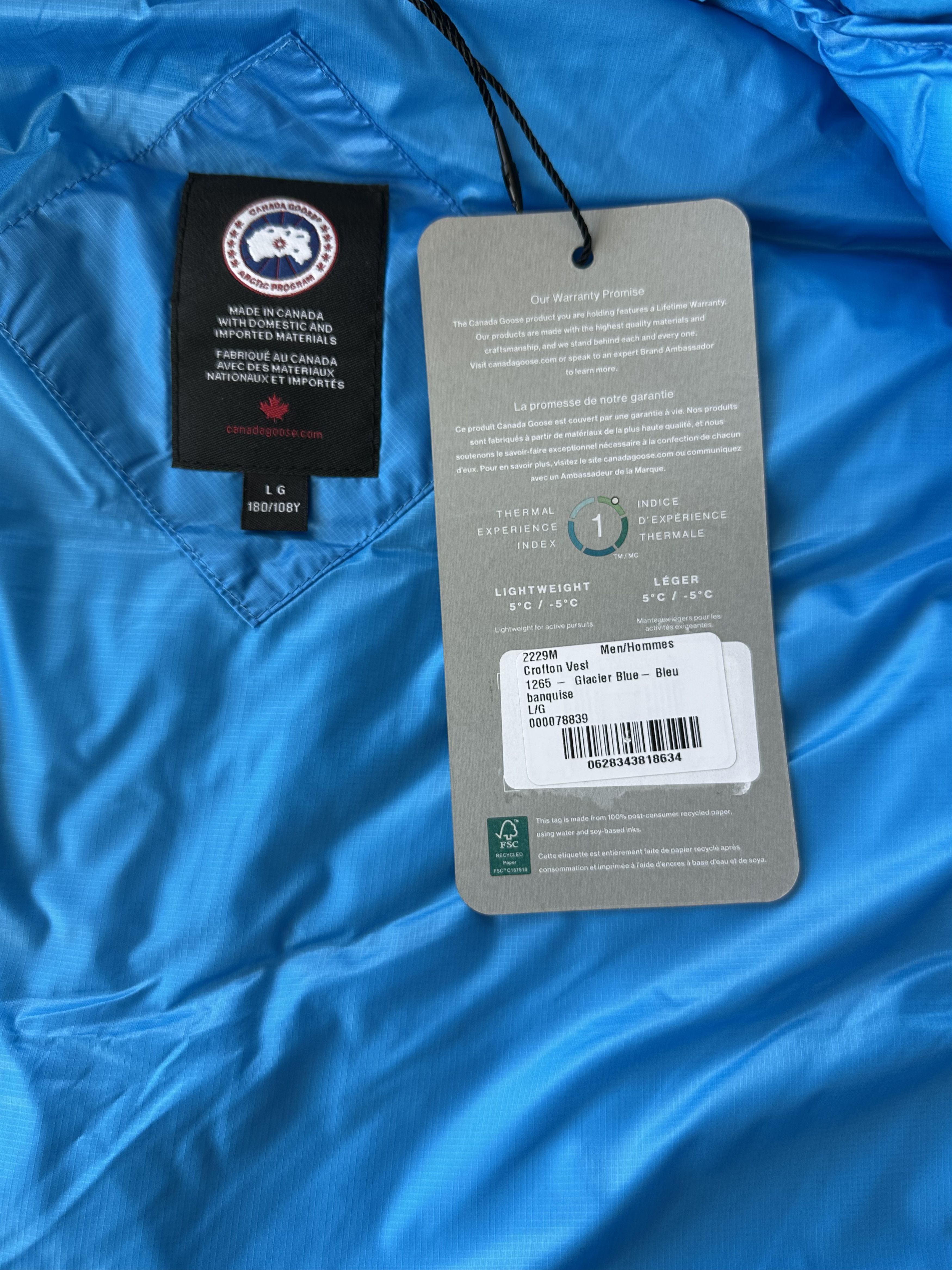 Canada Goose Canada Goose Glaicer Blue Crofton Men's Vest Size US L / EU 52-54 / 3 - 3 Thumbnail
