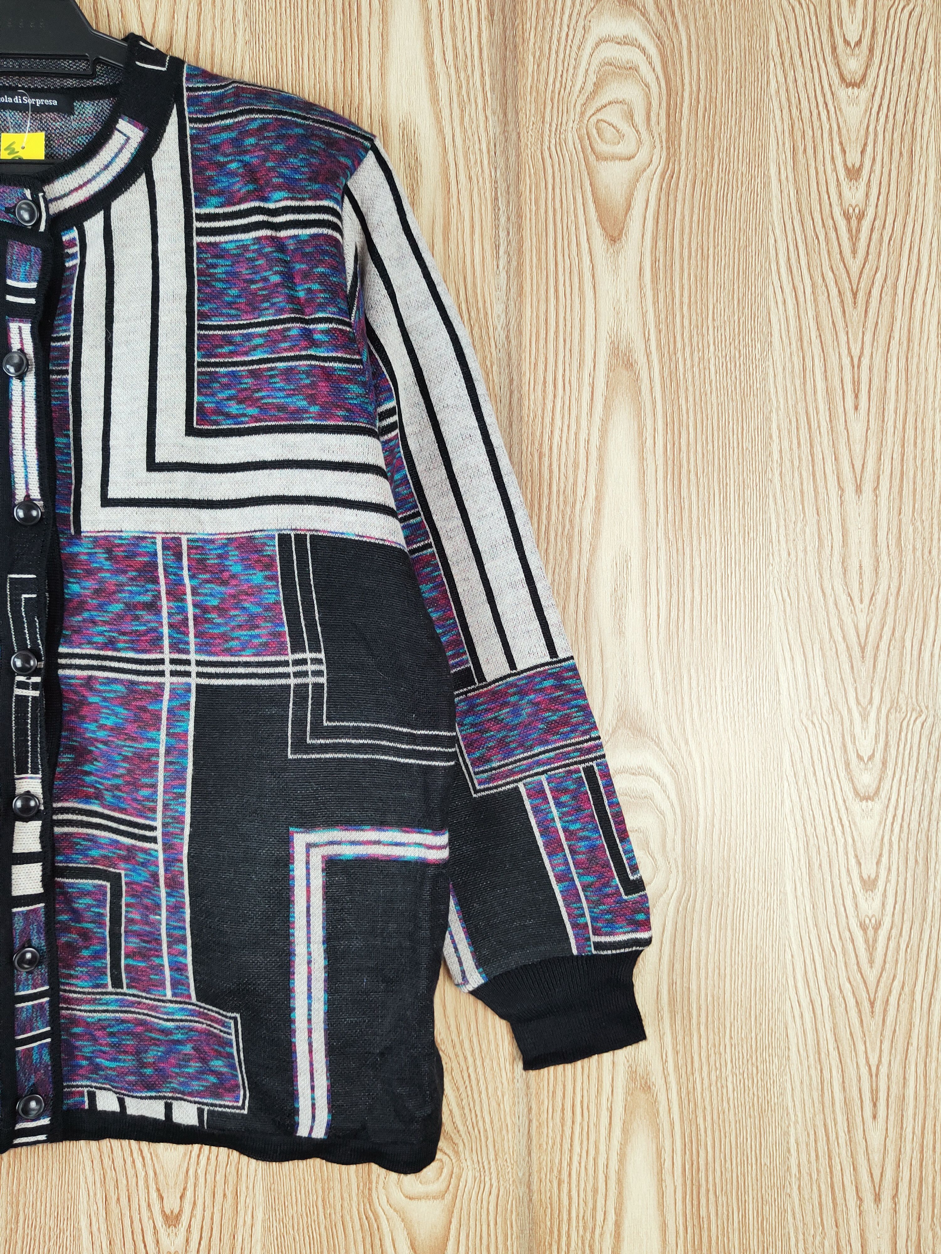 Homespun Knitwear Scatola di Sorpresa art patchwork Knitwear Cardigan #W036 Size M / US 6-8 / IT 42-44 - 5 Thumbnail