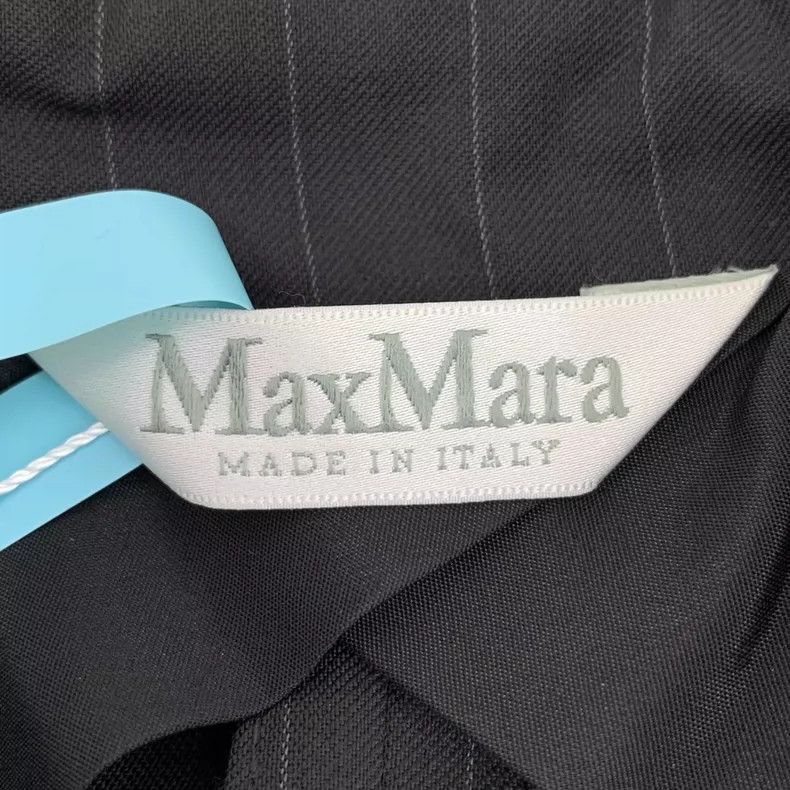 Max Mara Max Mara Black striped wool lapel, double-breasted, long-s Size XS / US 0-2 / IT 36-38 - 6 Thumbnail