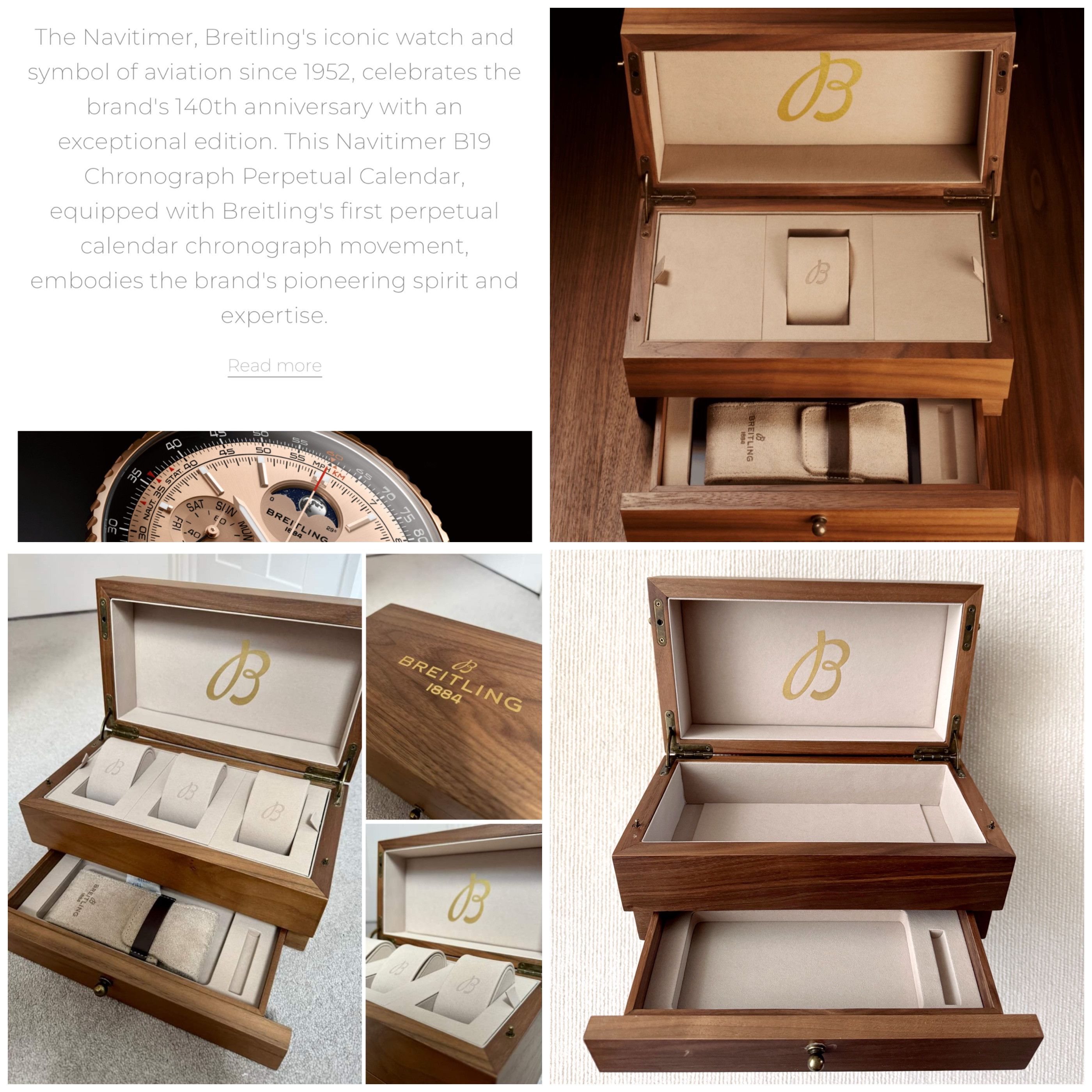 Breitling Breitling Limited Anniversary Wooden Watch Jewelry Box Size ONE SIZE - 8 Thumbnail