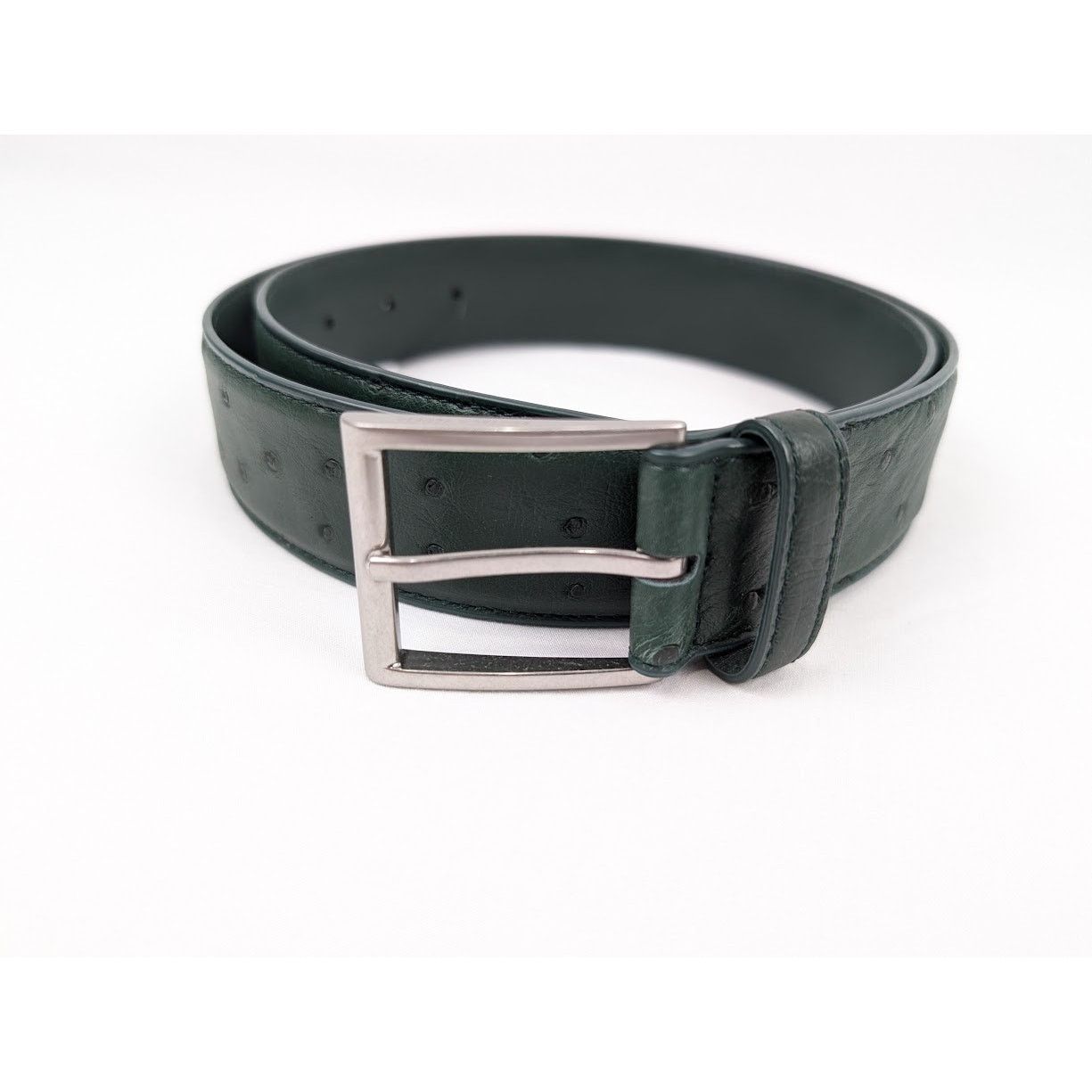 Bottega Veneta o1rshd1 Size: 90 / Struzzo/Light Calf Belt in Pine Green Size ONE SIZE - 3 Thumbnail