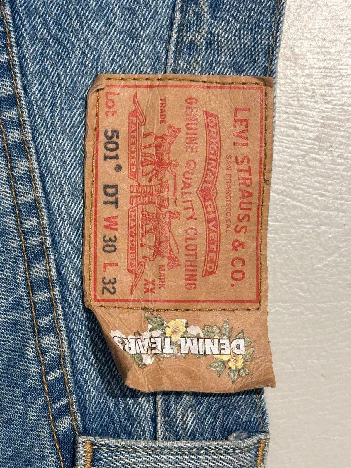 DENIM TEARS × Stussy Denim Tears x Stussy 501 Jeans W30xL32 Size US 30 / EU 46 - 8 Thumbnail