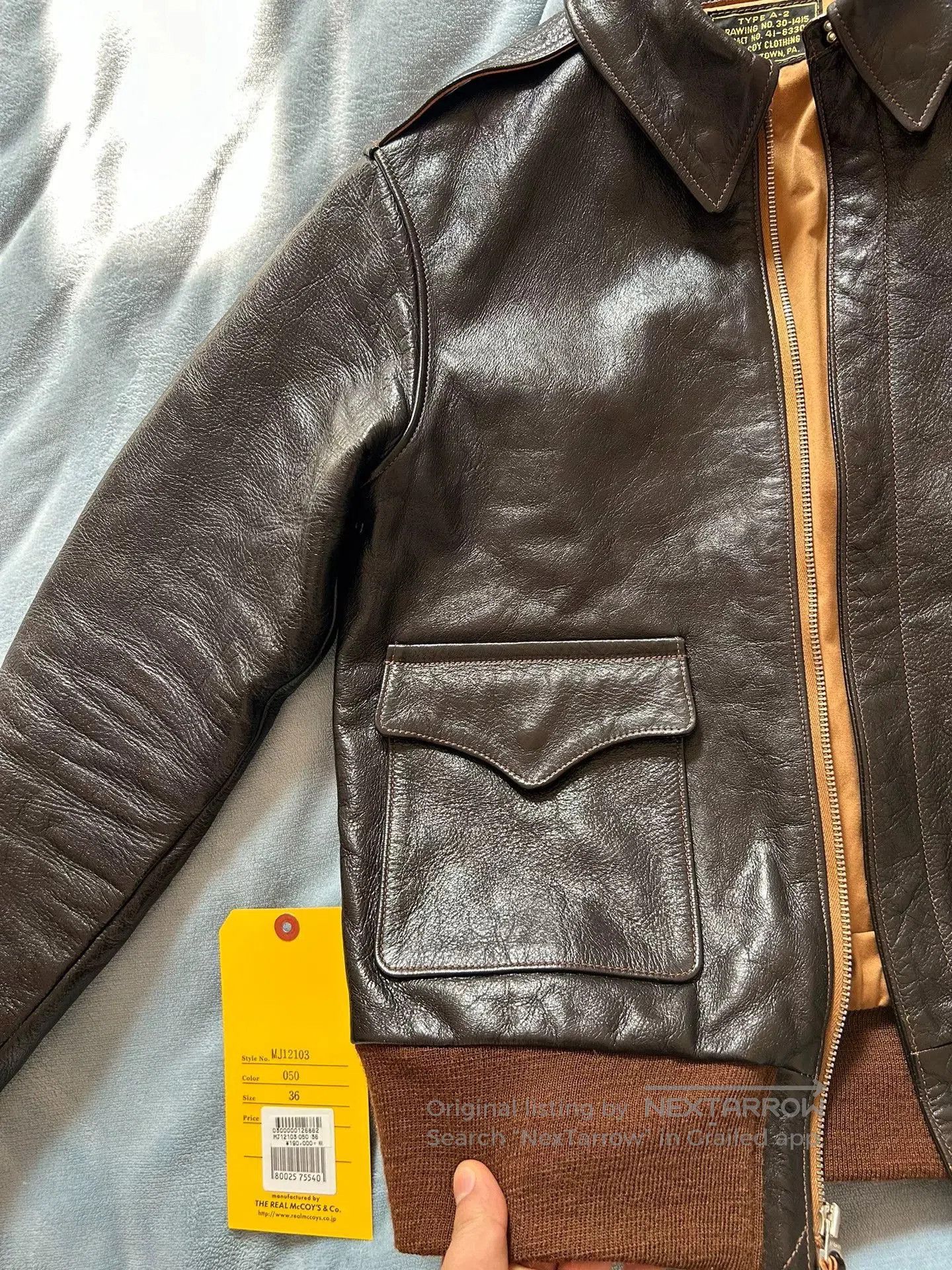The Real McCoy's the real mccoy a2 tea core leather jacket. Size US S / EU 44-46 / 1 - 3 Thumbnail