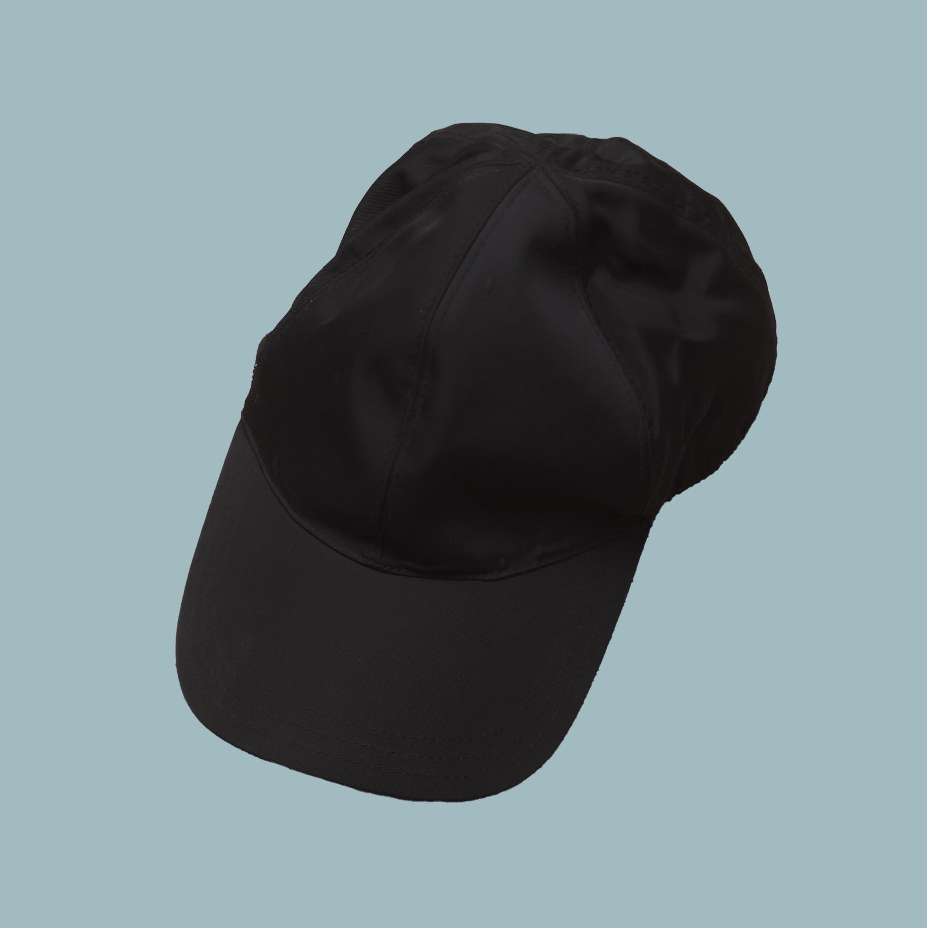 Prada PRADA NYLON BLACK BACK LOGO BASEBALL CAP (HAT) Size ONE SIZE - 1 Thumbnail